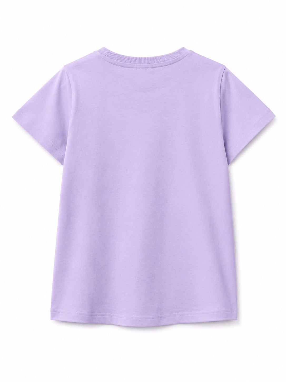 United Colors of Benetton Kız Bebek Lila Tropikal Baskılı Bisiklet Yaka Tişört 1-5 Yaş LİLA