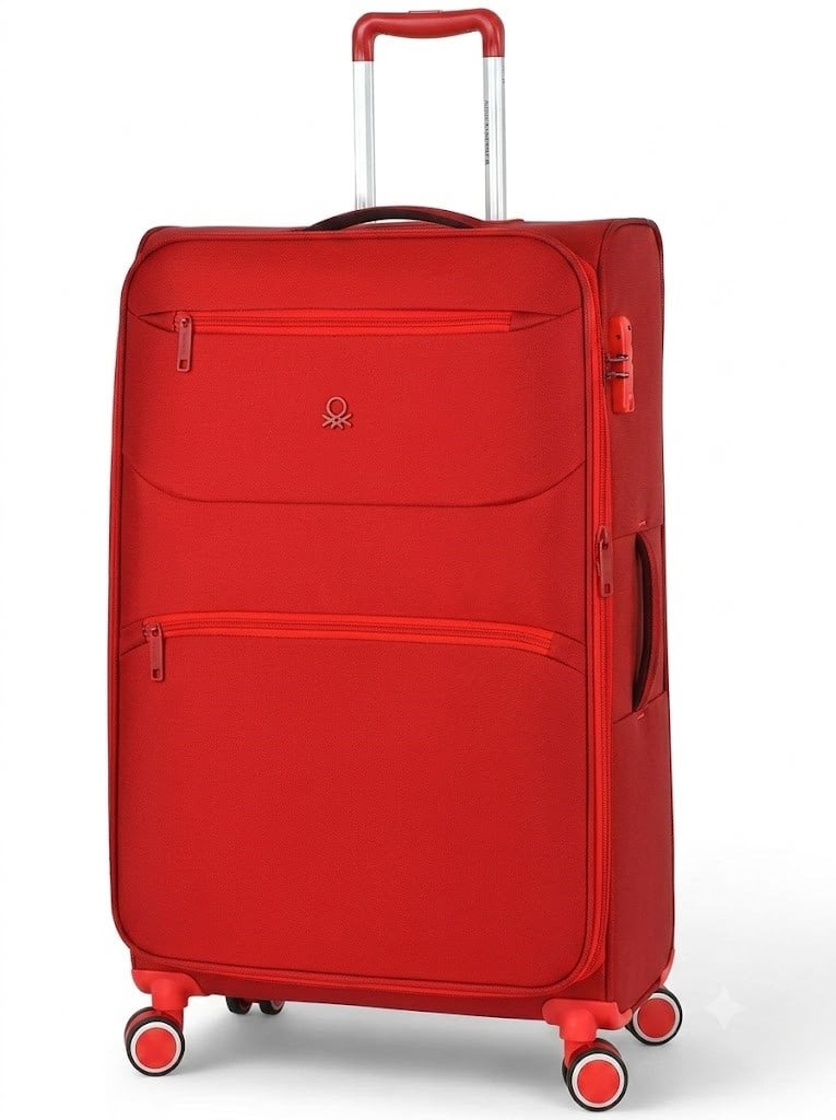 United Colors of Benetton Kumaş Valiz 60 Cm KIRMIZI