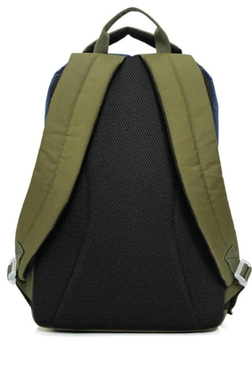 United Colors Of Benetton Renk Bloklu Sırt Çantası - Okul, Laptop ve Günlük Seyahat Çantası (46 cm) LACİVERT - HAKİ - BORDO