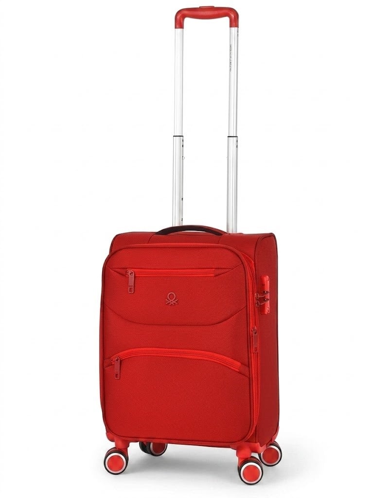 United Colors of Benetton  Ultra Light Kumaş Kabin Boy Valiz 50 Cm KIRMIZI