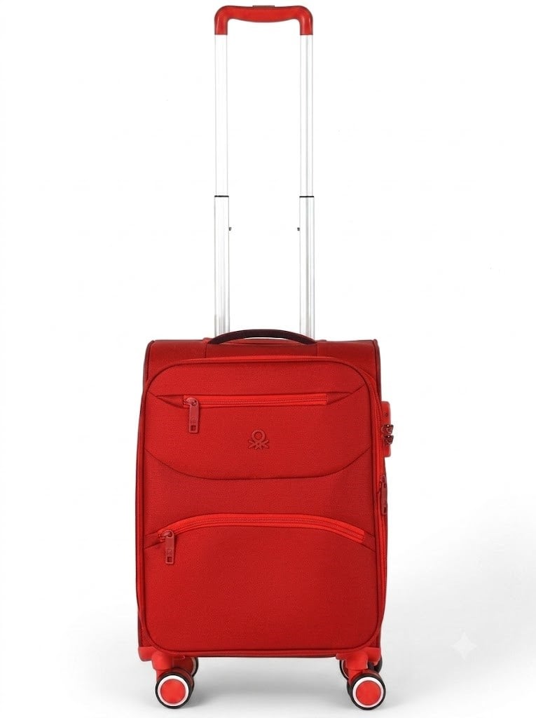 United Colors of Benetton  Ultra Light Kumaş Kabin Boy Valiz 50 Cm KIRMIZI