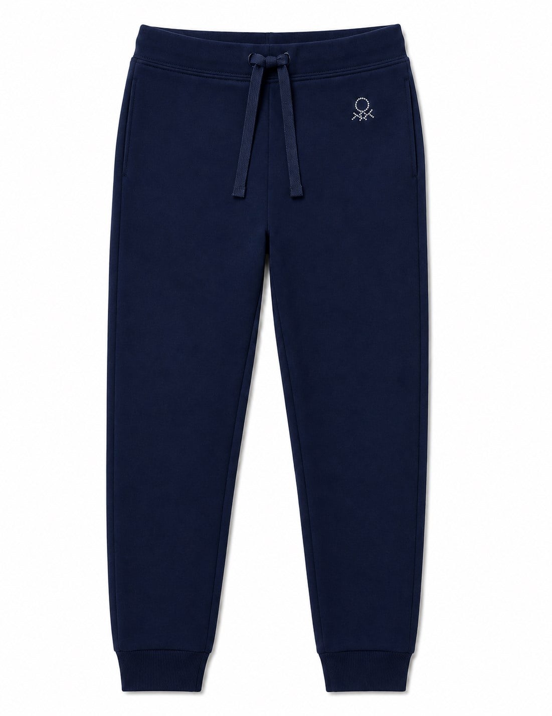 United Colors of Benetton Unisex Çocuk Logo Nakışlı Jogger Eşofman Altı 6-14 Yaş LACİVERT