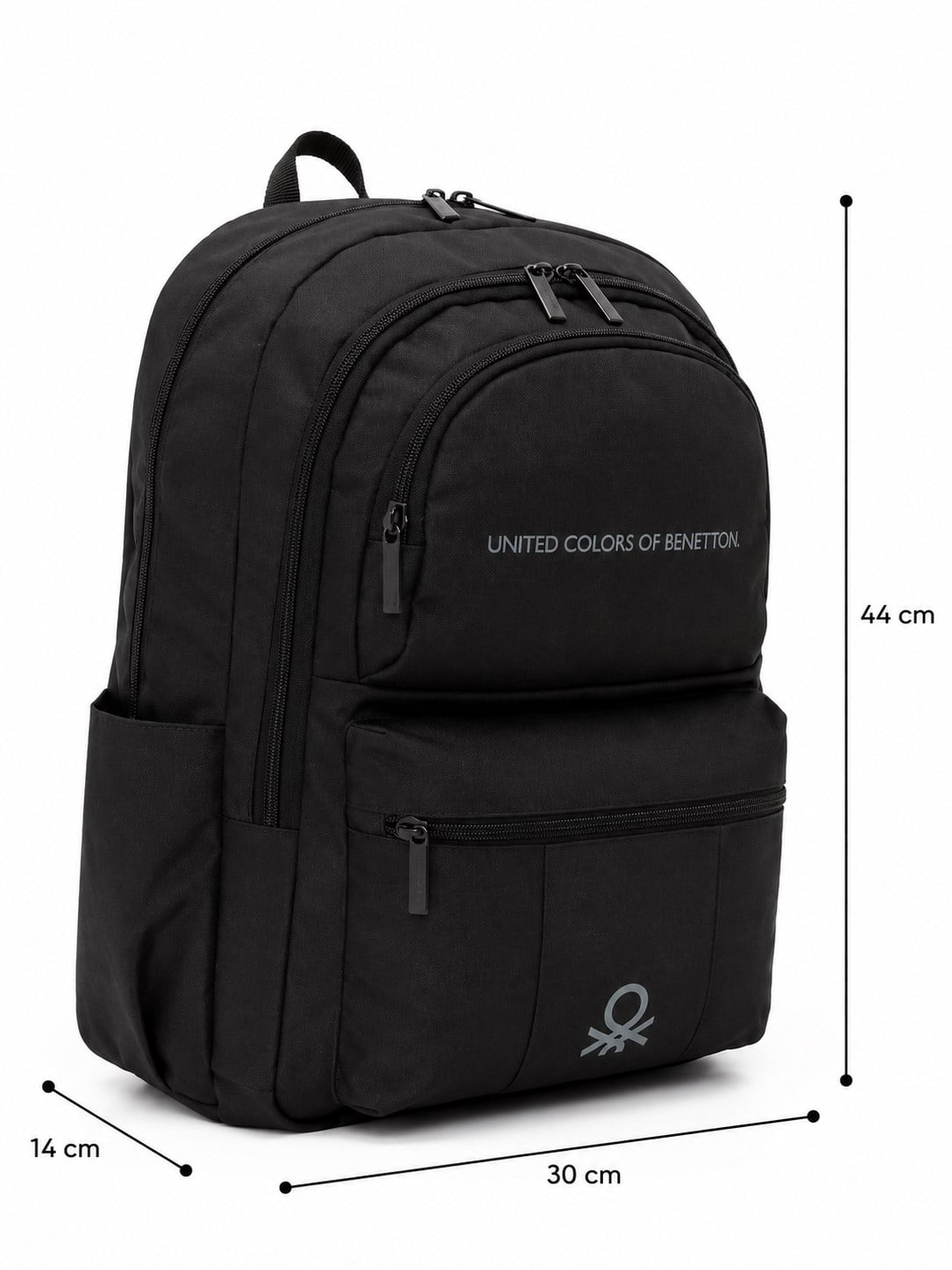 United Colors of Benetton  Unisex Okul ve Günlük Sırt Çantası SİYAH