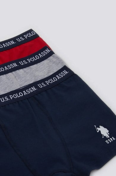 US1371U.S POLO ERKEK ÇOCUK BOXER 3'LÜ TAKIM