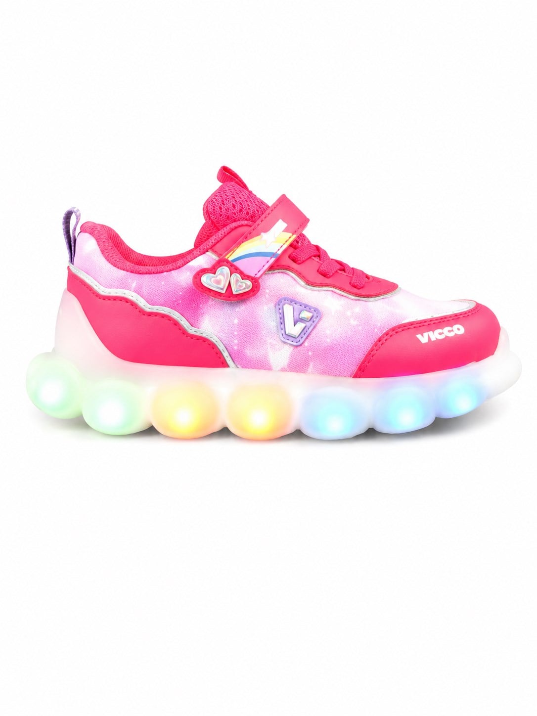 Vicco Balloon Işıklı Kız Çocuk Spor Ayakkabı  Ortopedik Taban Sneaker 29-33 FUŞYA
