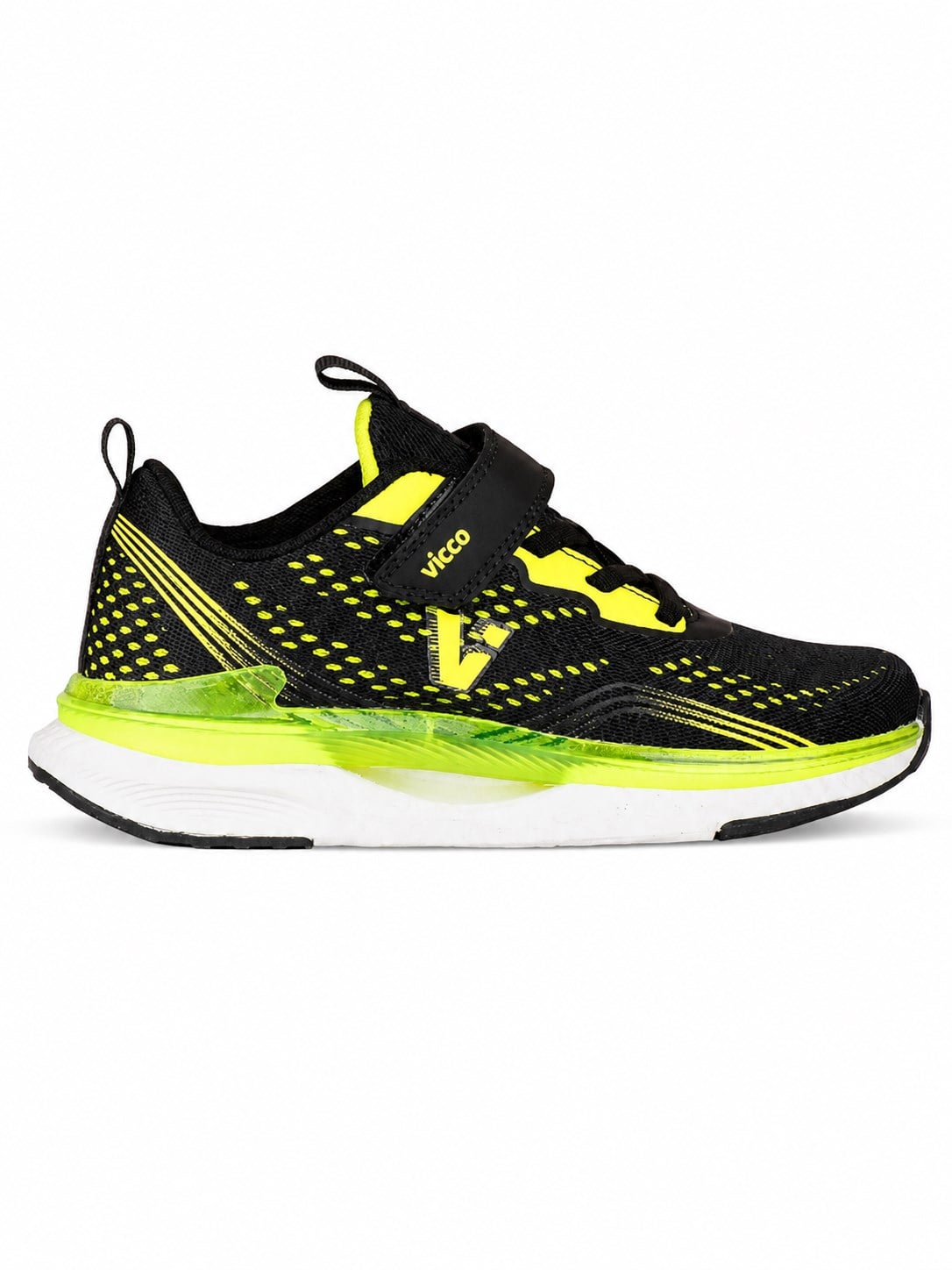 Vicco Erkek Çocuk  Nebula  Anatomik Taban Sneaker Spor Ayakkabı 26-29 SİYAH - YEŞİL