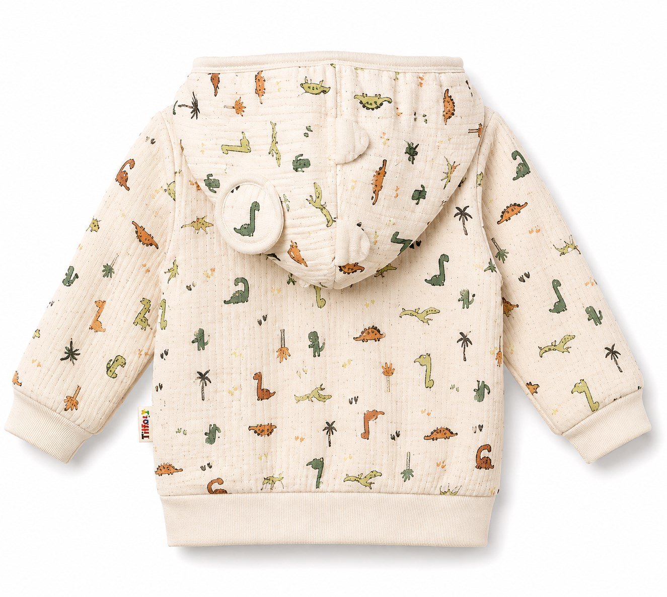 Wool Muslin Dinosaur Theme Hırka ÇOK RENKLİ