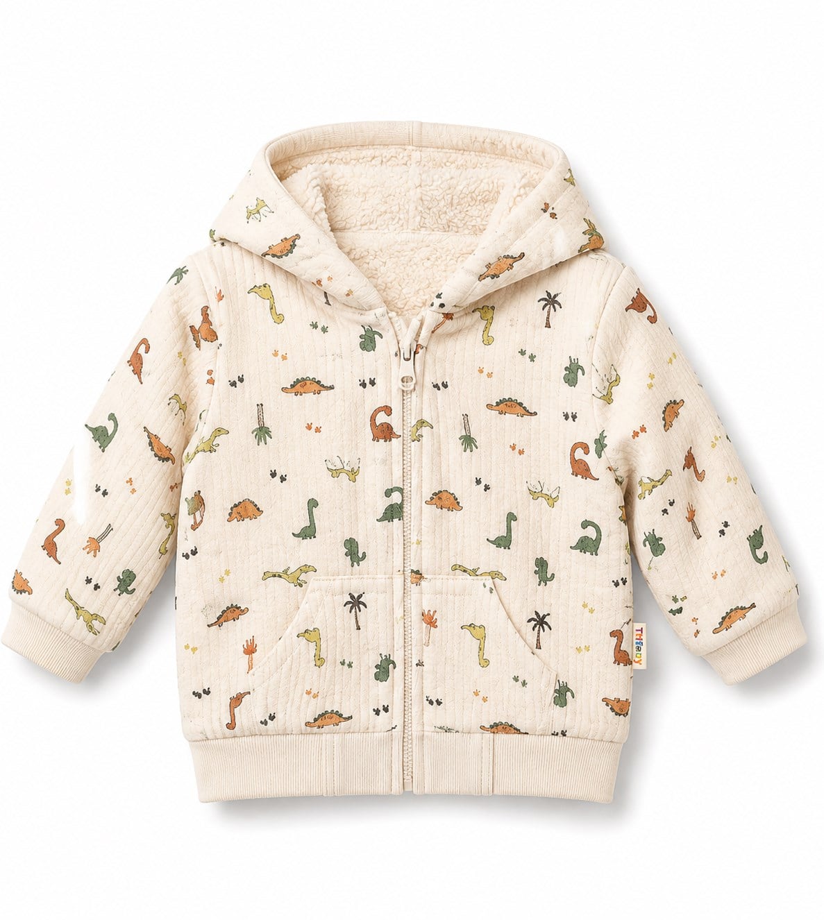 Wool Muslin Dinosaur Theme Hırka ÇOK RENKLİ