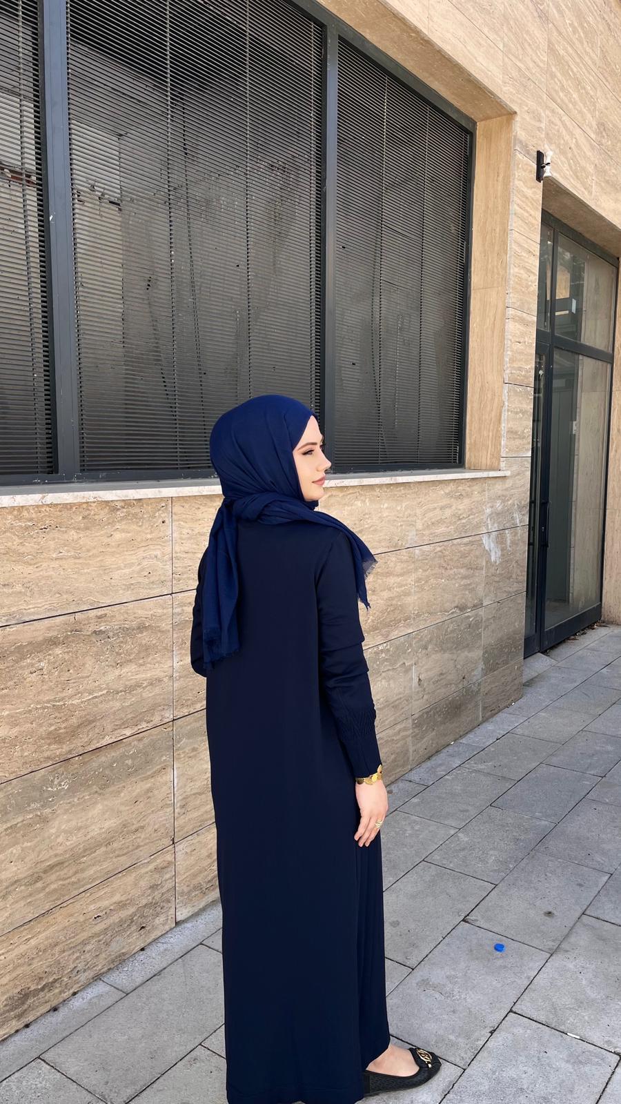 Nuss 509 Desenli Triko Elbise LacivertElbiseNussUYT0003665NussNuss 509 Desenli Triko Elbise Lacivert