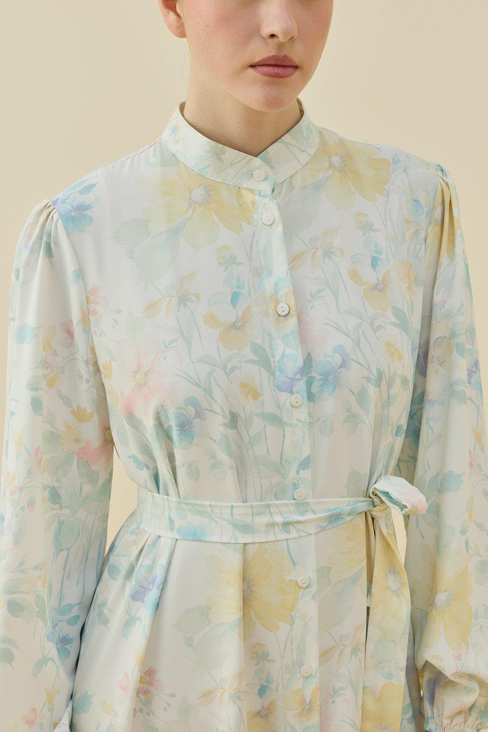 Merwish Çiçekli Yaz Elbise 1720 EkruElbiseMerwish3834MerwishMerwish Çiçekli Yaz Elbise 1720 Ekru