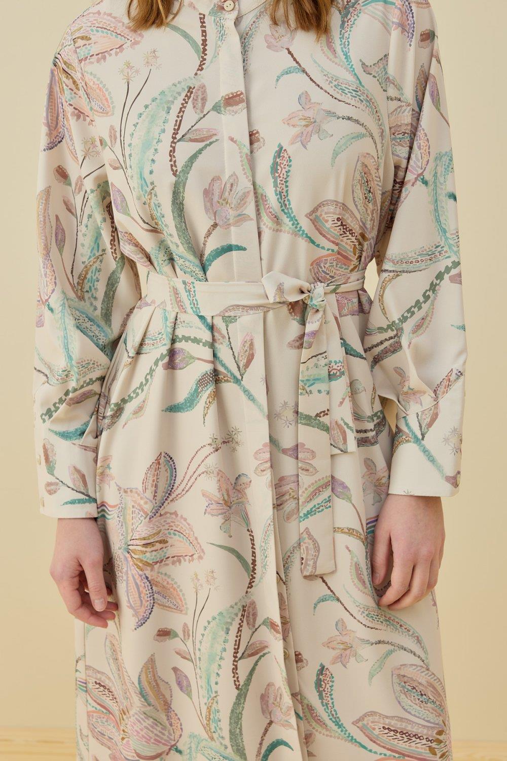 Merwish Çiçekli Yaz Elbise 1776 PudraElbiseMerwish3833MerwishMerwish Çiçekli Yaz Elbise 1776 Pudra