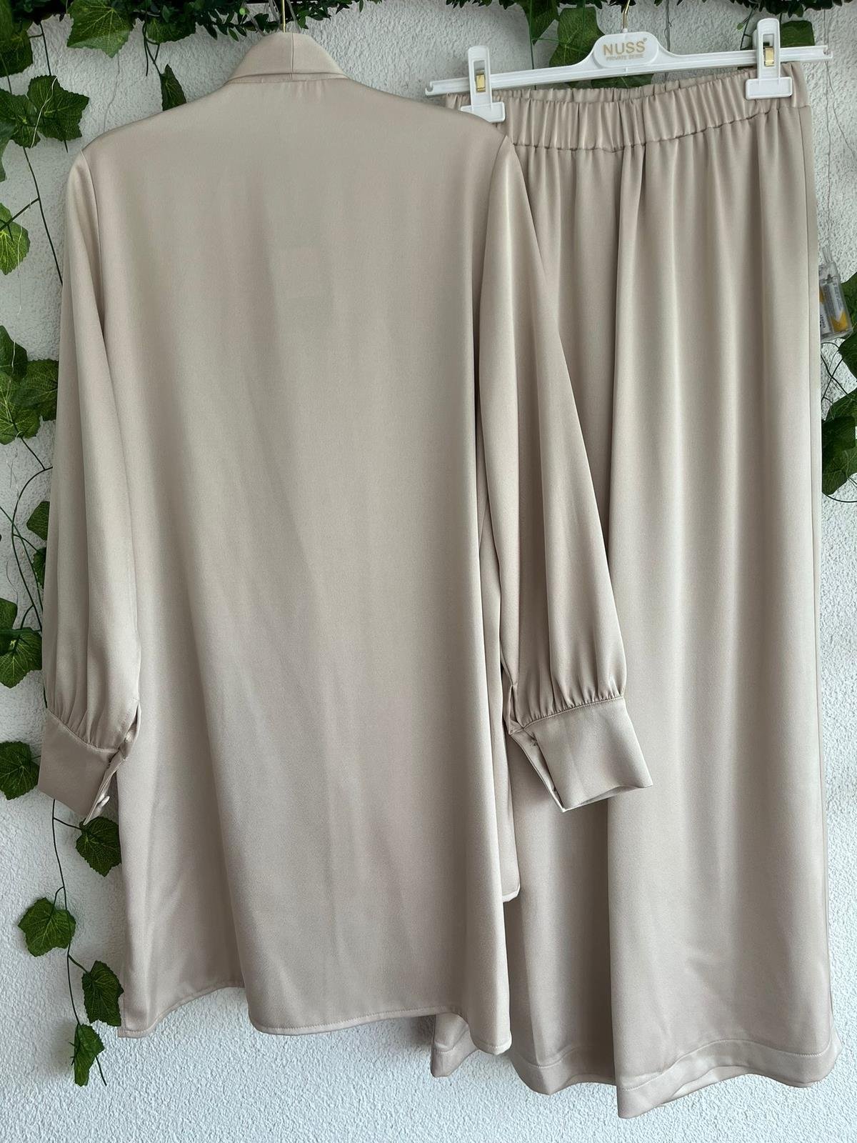 Nuss İpek Krep İkili Takım 1006 Kum