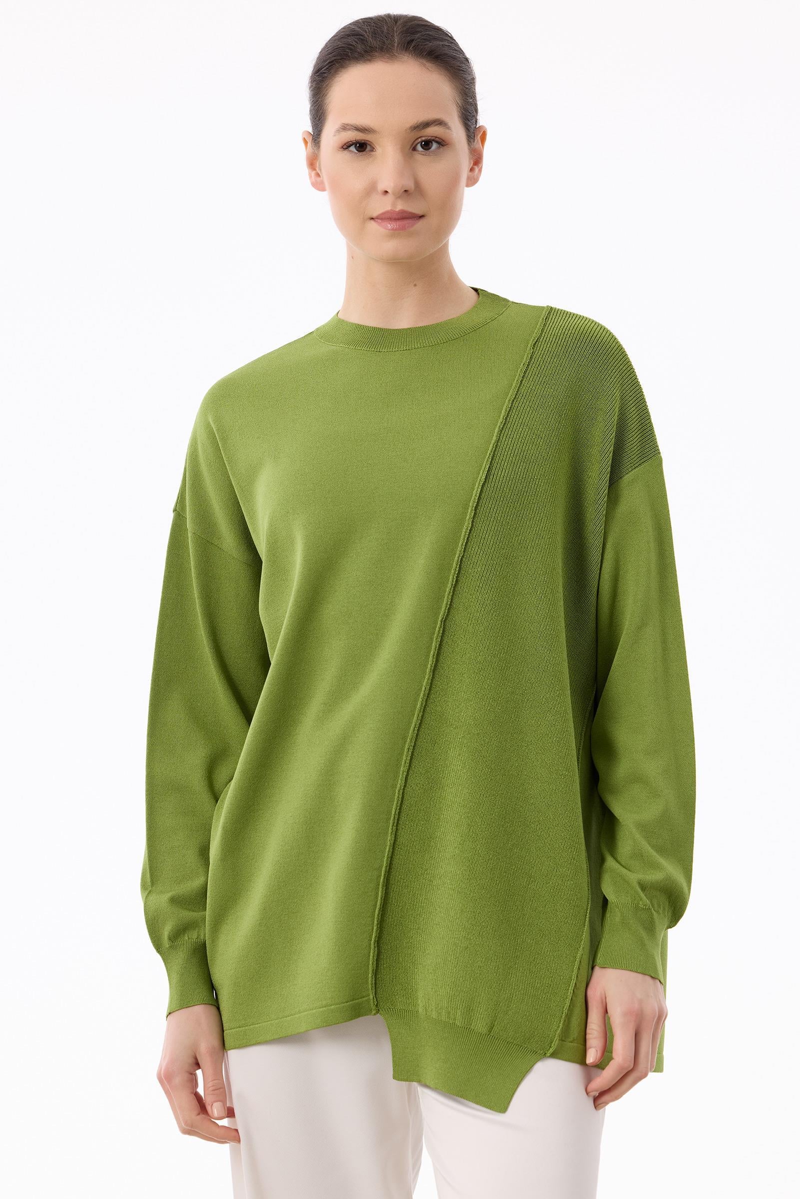 Tığ Triko Örgü Detaylı Tunik YeşilTunikTığ TrikoUYT0003783Tığ TrikoTığ Triko Örgü Detaylı Tunik Yeşil