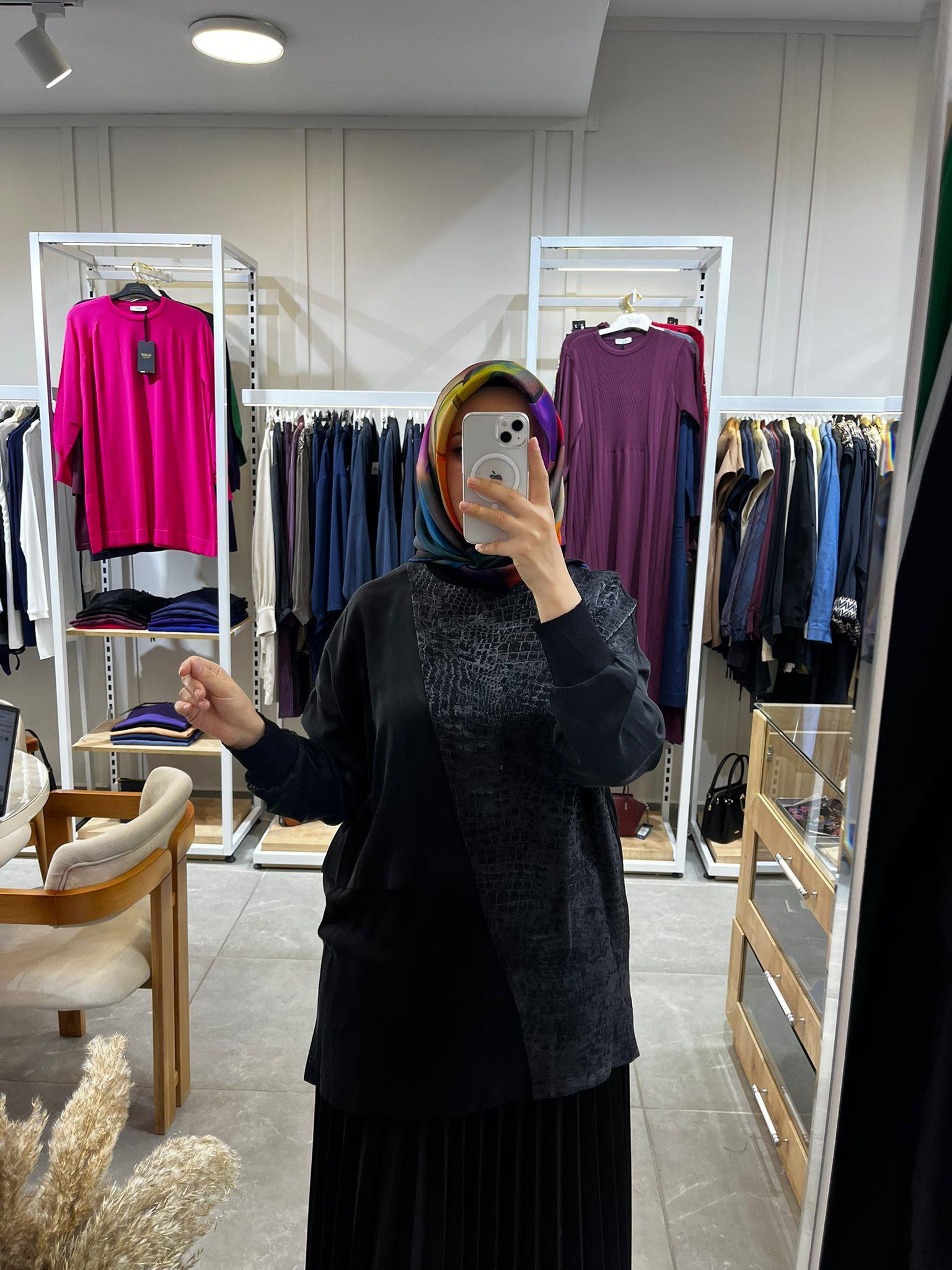 Nuss 3005 Jakarlı Cupra Tunik AntrasitTunikNussUYT0003753NussNuss 3005 Jakarlı Cupra Tunik Antrasit