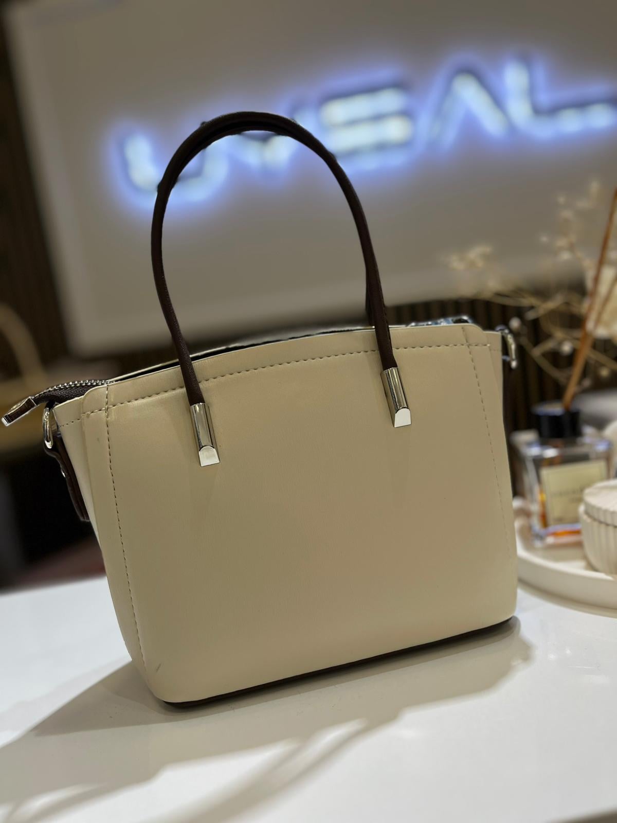 Nas Kadın Mini El ve Çapraz Çanta Krem Kahve Kımera 1390El ÇantasıNas Çanta3908Nas ÇantaNas Kadın Mini El ve Çapraz Çanta Krem Kahve Kımera 1390