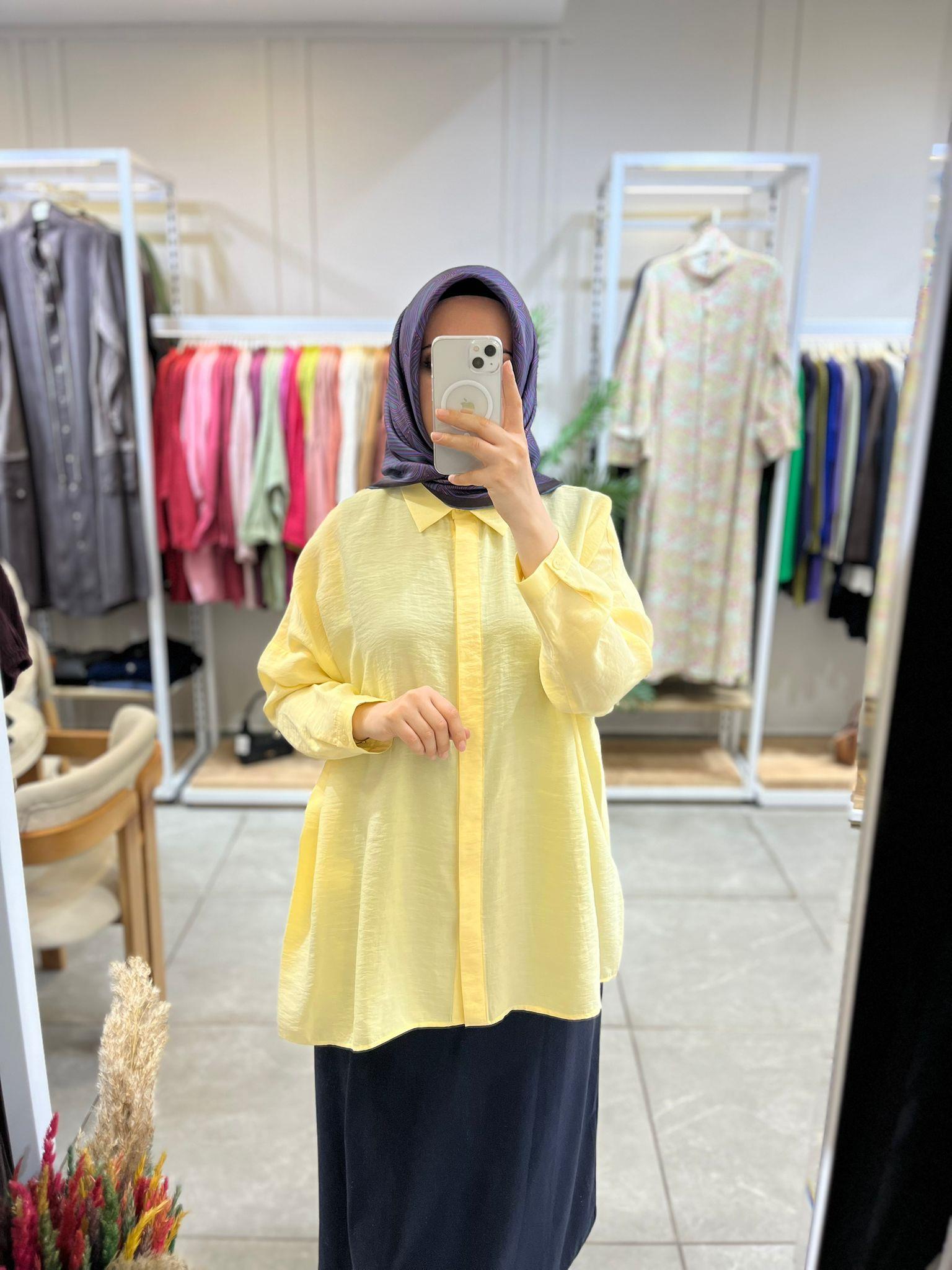 Nuss 3001 Oversize Düğmeli Gömlek VanilinGömlekNuss3862NussNuss 3001 Oversize Düğmeli Gömlek Vanilin
