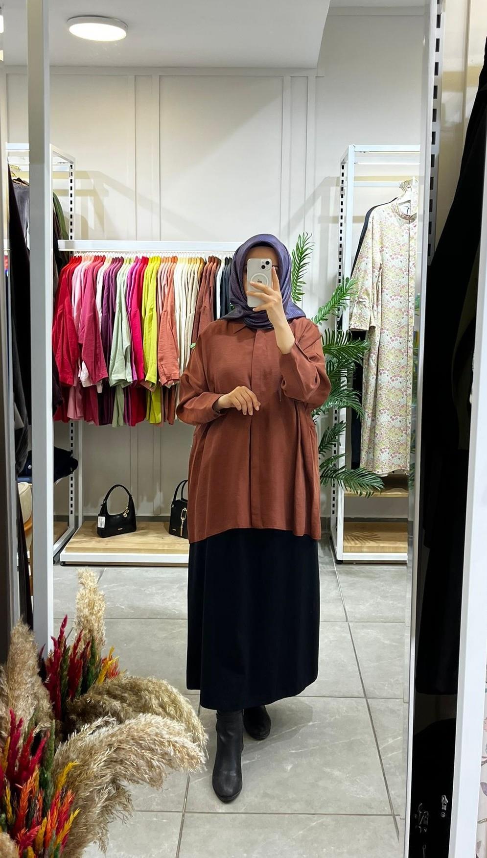 Nuss 3001 Oversize Düğmeli Gömlek KrokanGömlekNuss3870NussNuss 3001 Oversize Düğmeli Gömlek Krokan