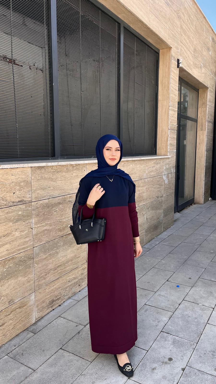 Nuss 508 Triko Elbise BordoElbiseNussUYT0003662NussNuss 508 Triko Elbise Bordo