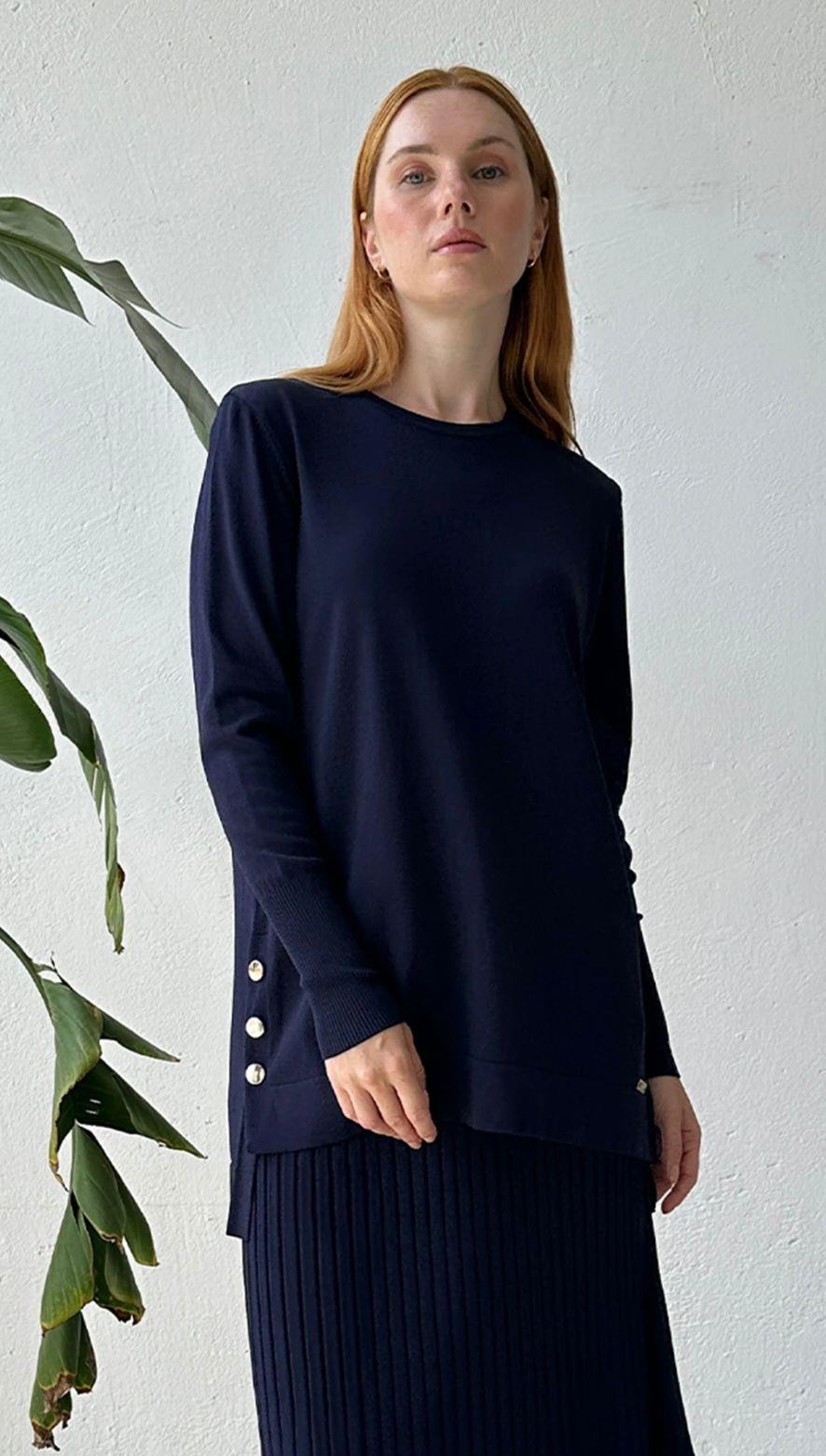 Missa Rayon Asmin Tunik LacivertTunikMissa3838MissaMissa Rayon Asmin Tunik Lacivert