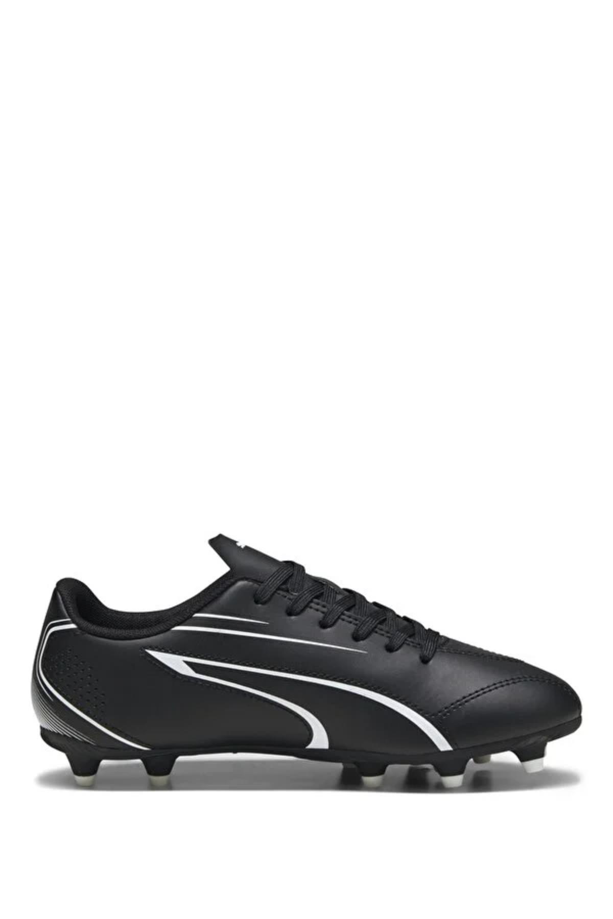 Puma 107486 01 VITORİA FG/AG Jr Krampon Siyah Beyaz