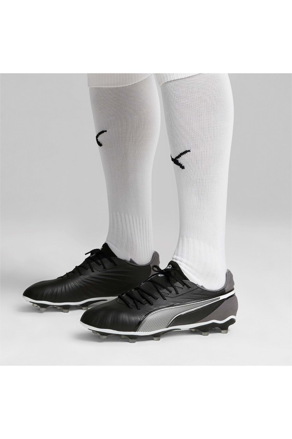 Puma 107863 01 KING MATCH  FG/AG Erkek Krampon Siyah Beyaz