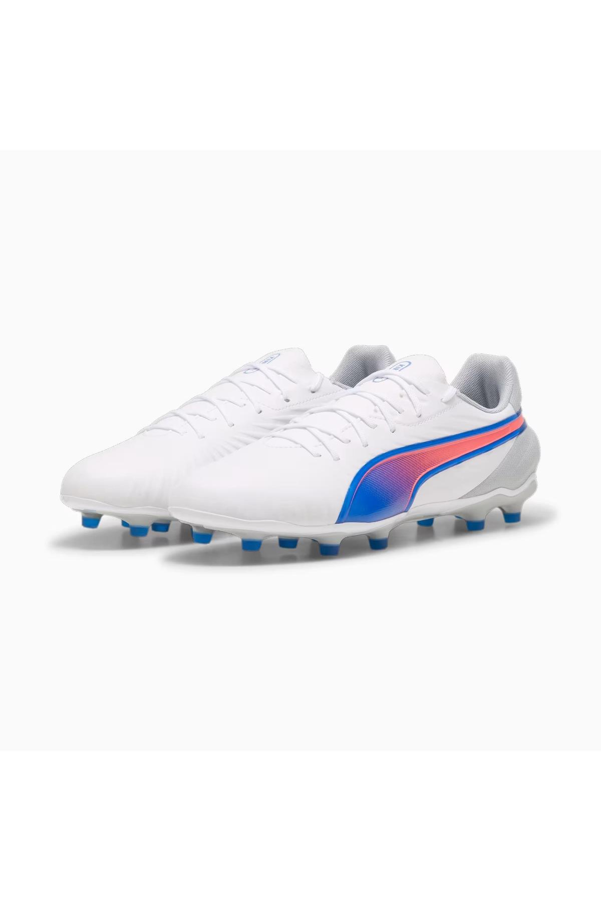 Puma 107863 02 KING MATCH FG/AG Erkek Krampon Beyaz Mavi