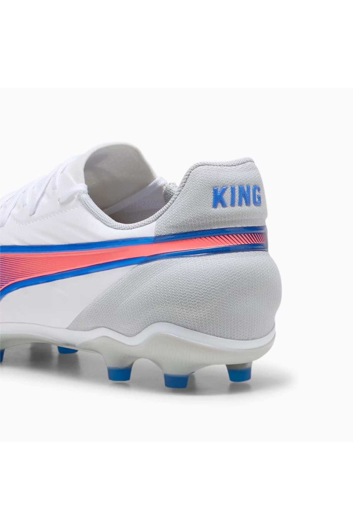 Puma 107863 02 KING MATCH FG/AG Erkek Krampon Beyaz Mavi