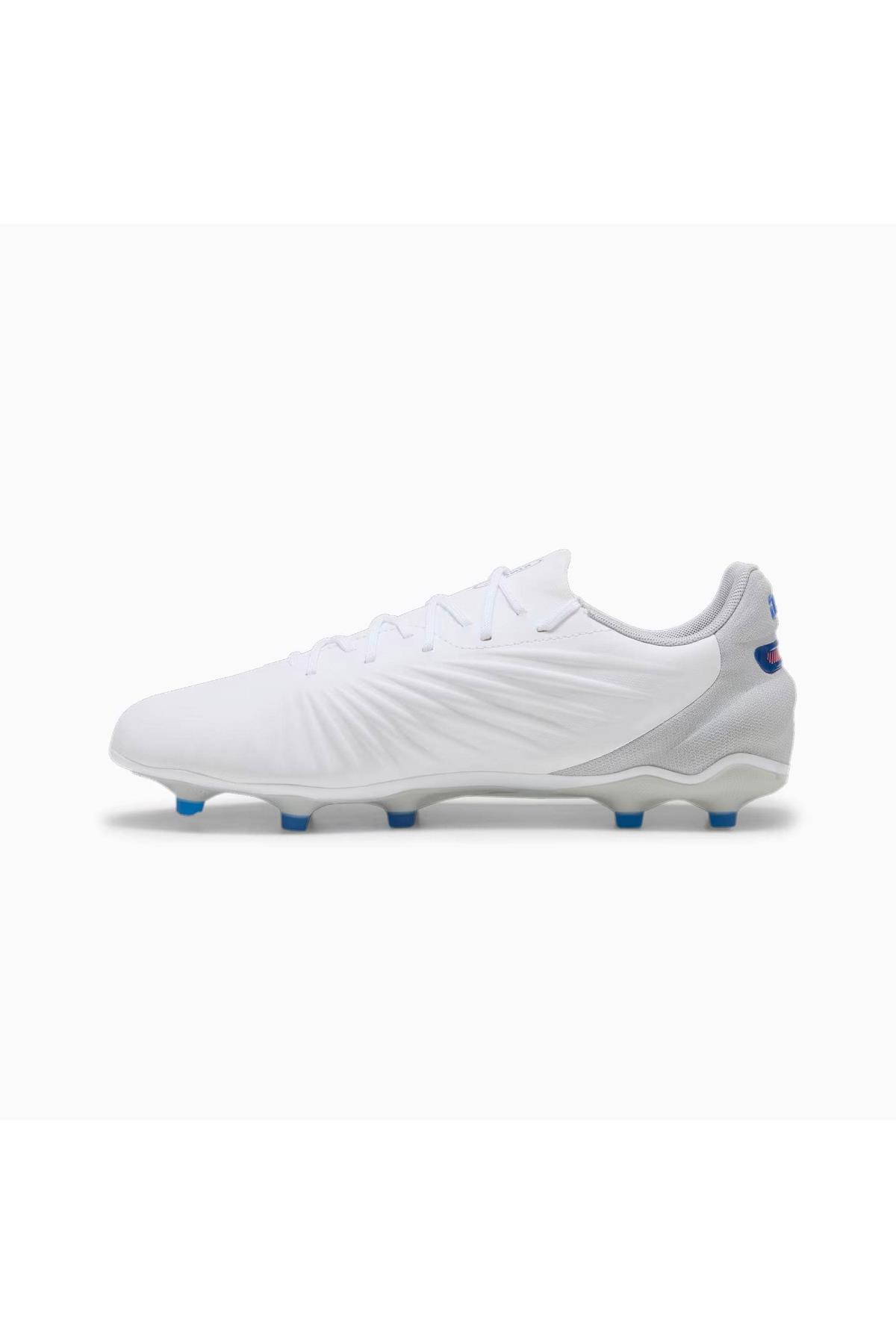 Puma 107863 02 KING MATCH FG/AG Erkek Krampon Beyaz Mavi