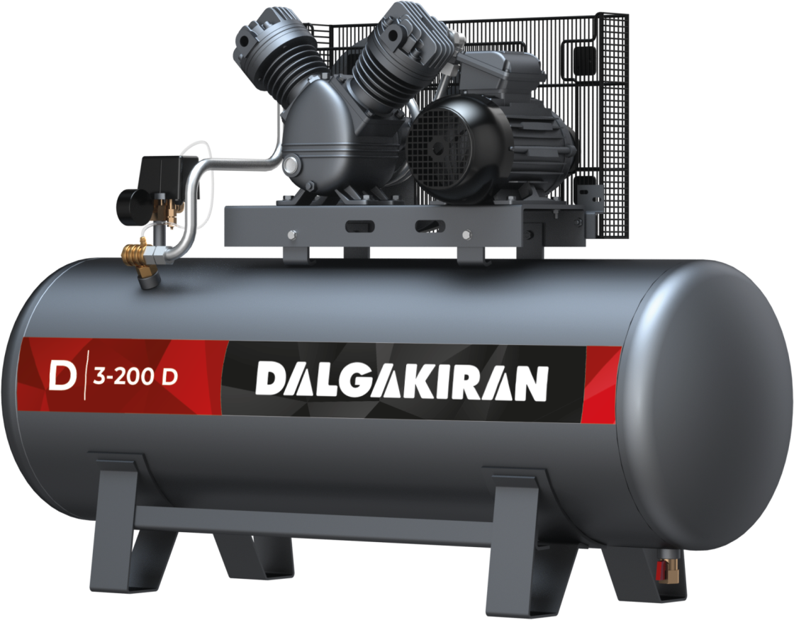 HAVA KOMPRESÖRÜ 200 LT D3-200 MT PİSTONLU MONOFAZ