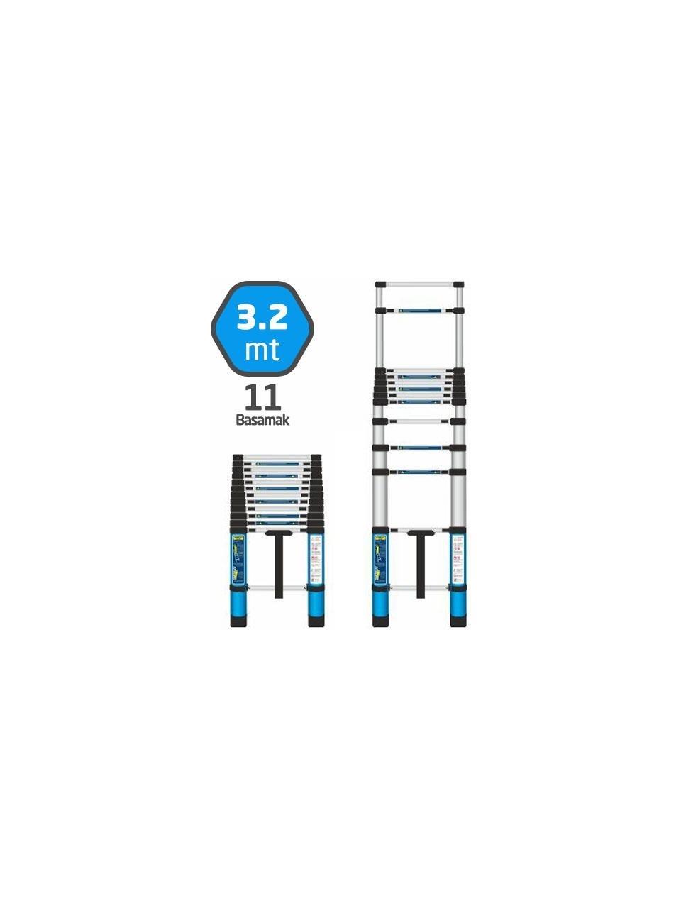 MASTER TELESKOPİC MERDİVEN 3.2 MT İÇE İÇE