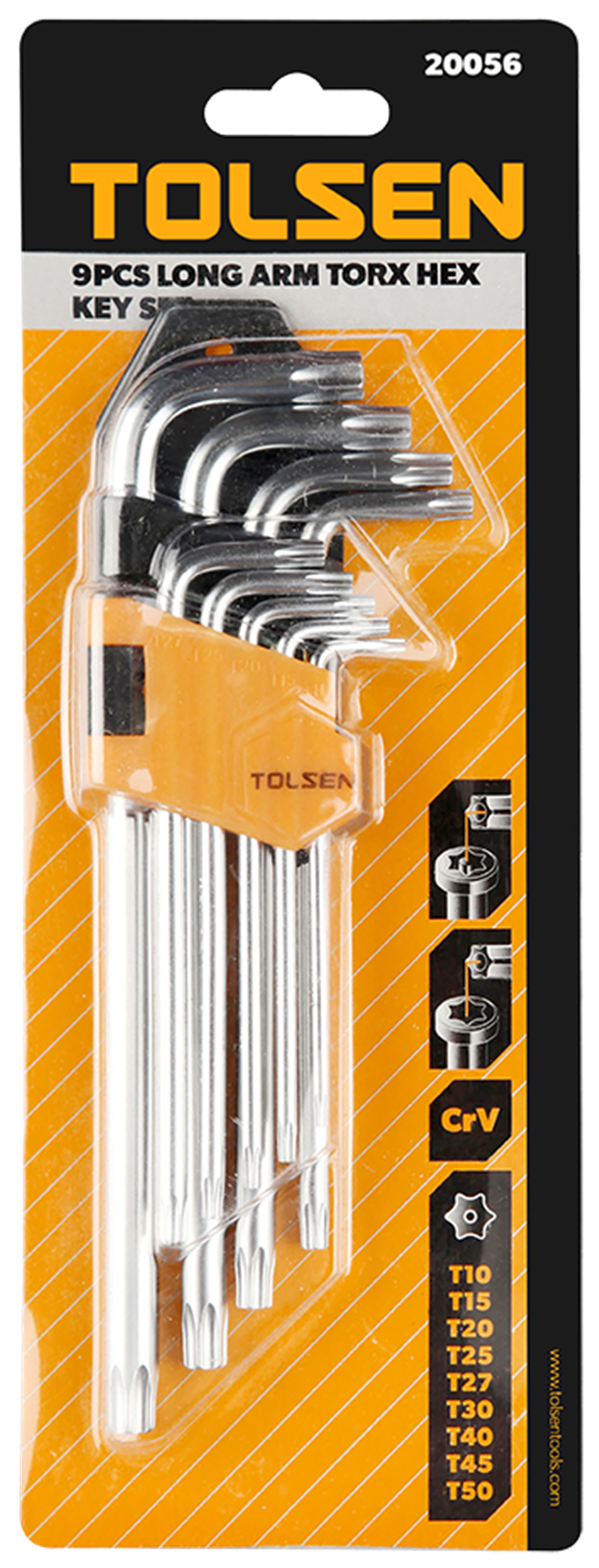 TOLSEN 9 PRÇ. TROX ANAHTAR SETİ UZUN