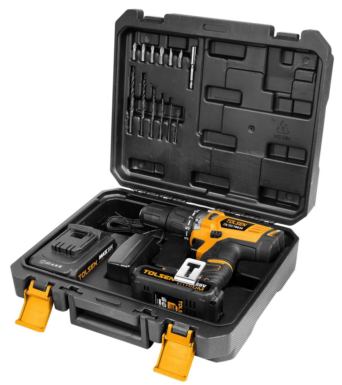 TOLSEN DARBELİ MATKAP 20V 2 PİLLİ