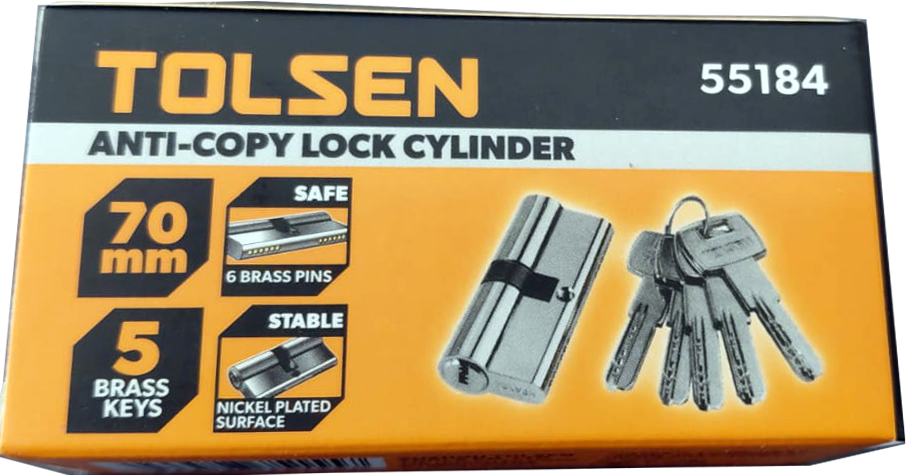 TOLSEN KİLİT GÖBEĞİ 70 MM 5 ANAHTARLI