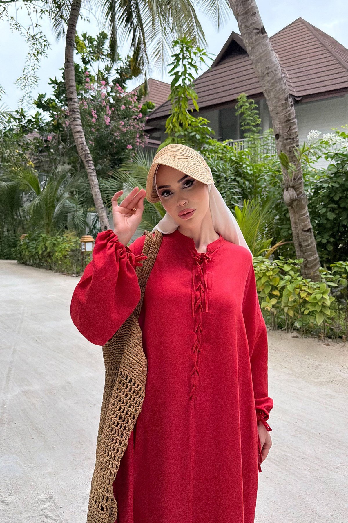 Robe Elbise-Nar Çiçeği