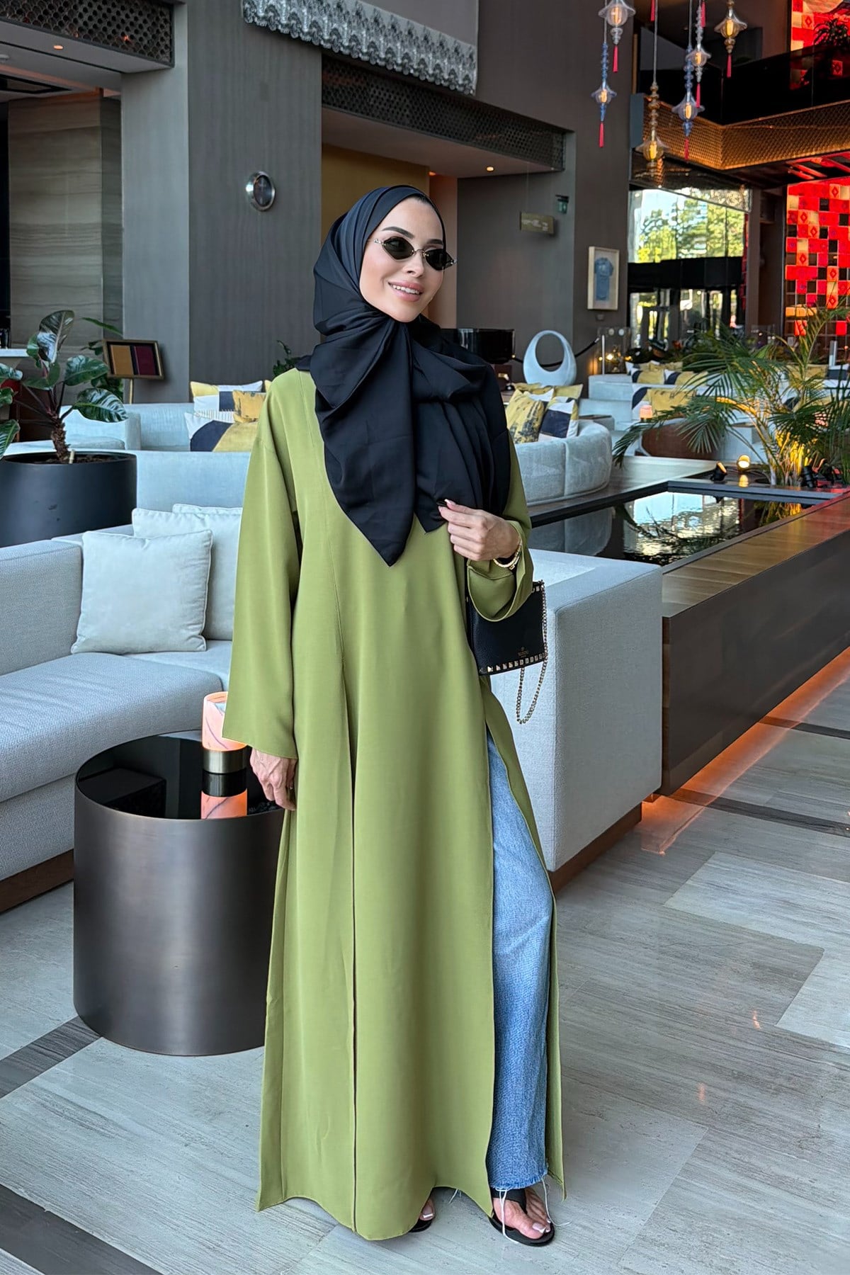 Yırtmaçlı Tunik Olive
