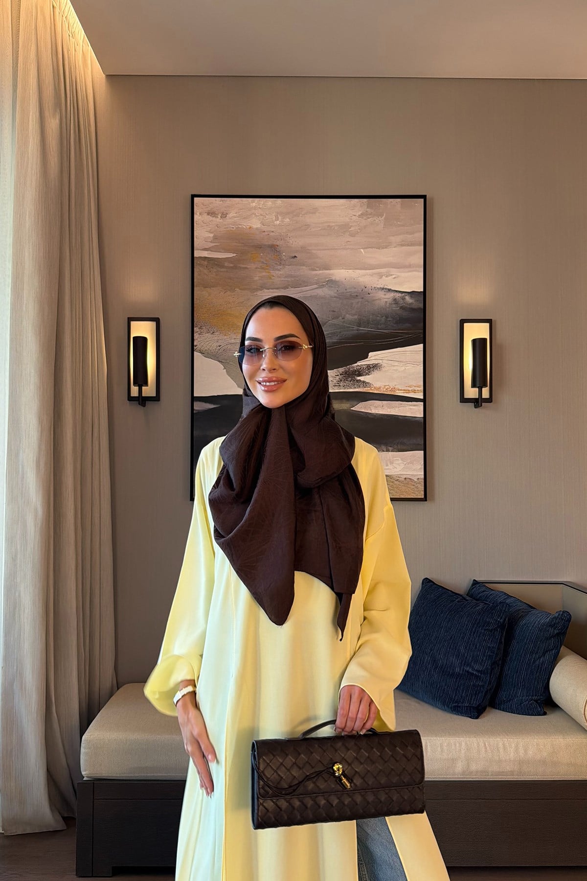 Yırtmaçlı Tunik Sarı