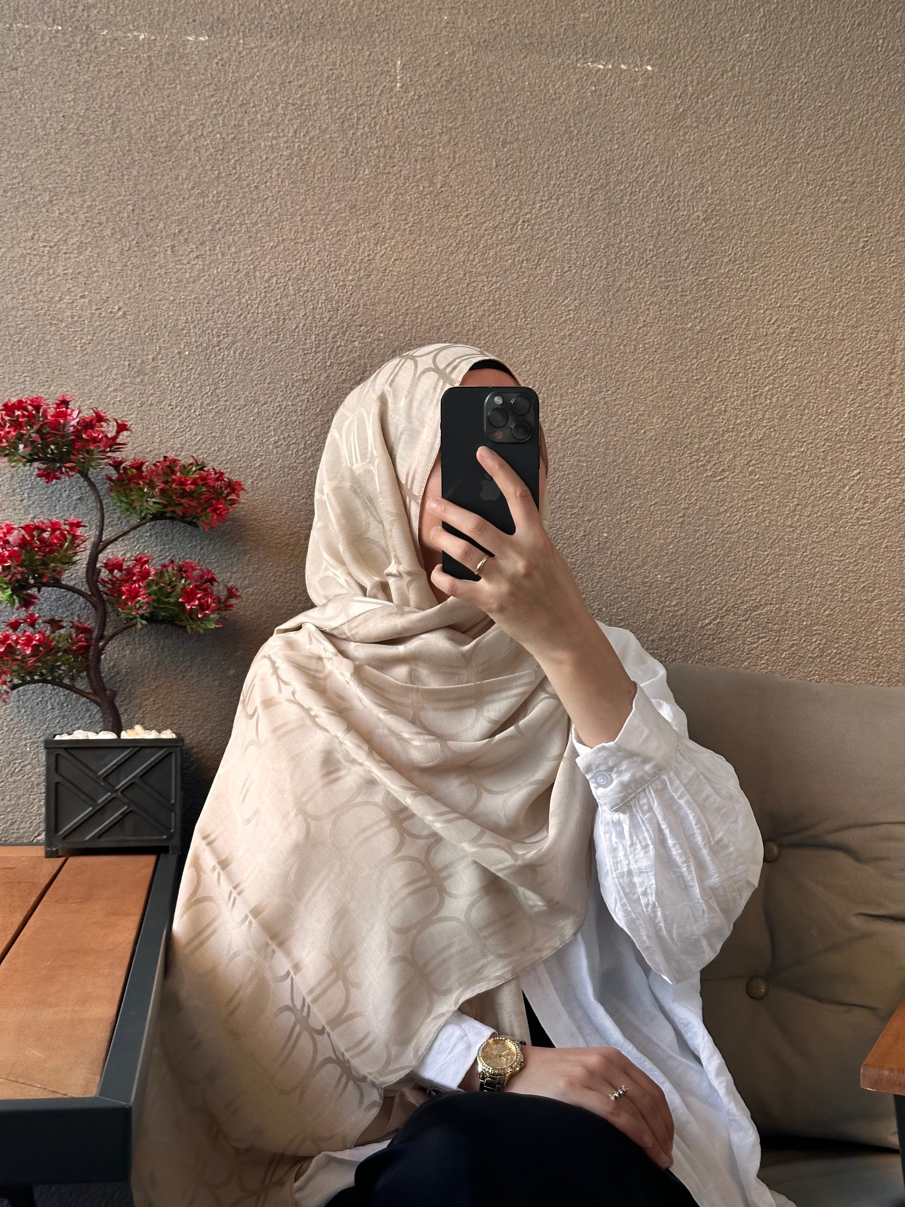 Alya Desen Şal - krem