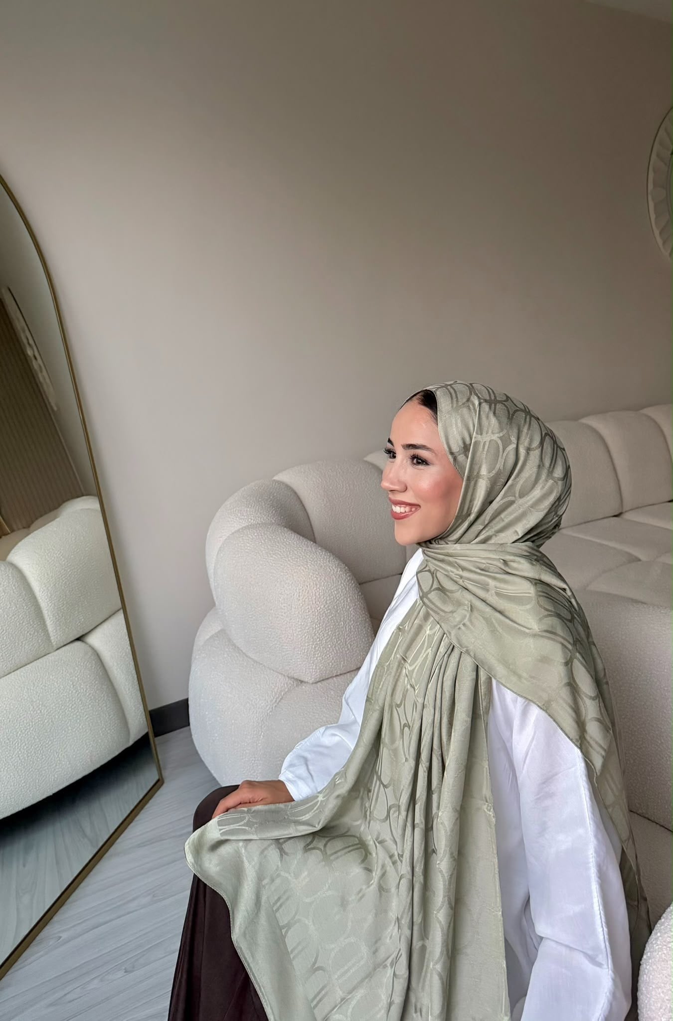 Alya Desen Şal - Mint Yeşili