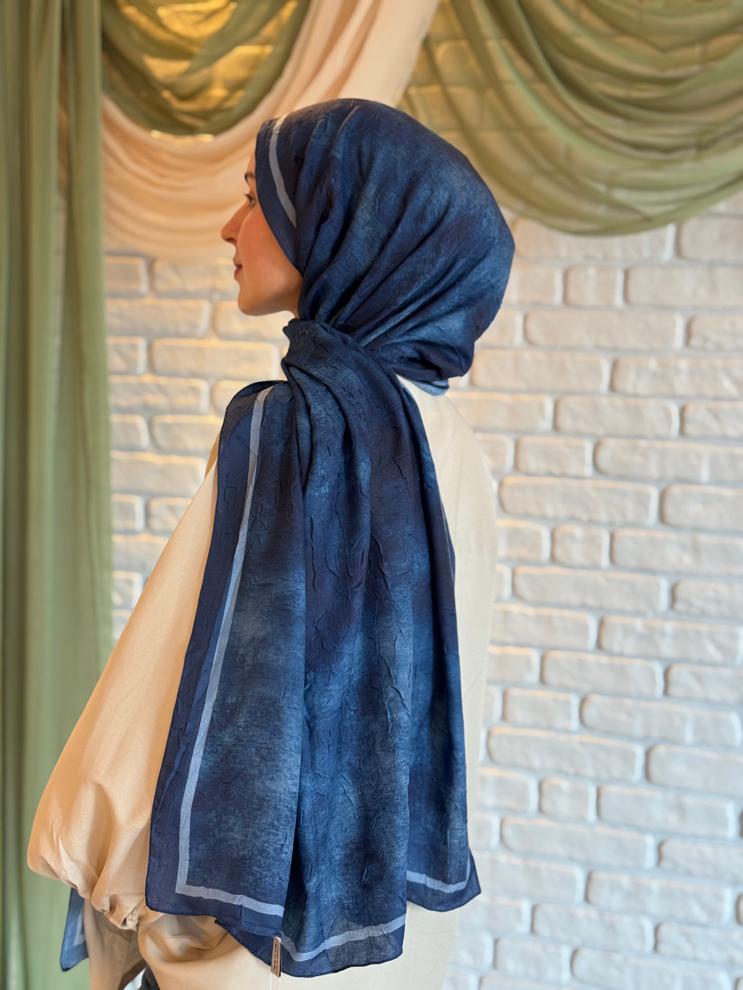 Degrade Desen Bambu Jakar -İndigo