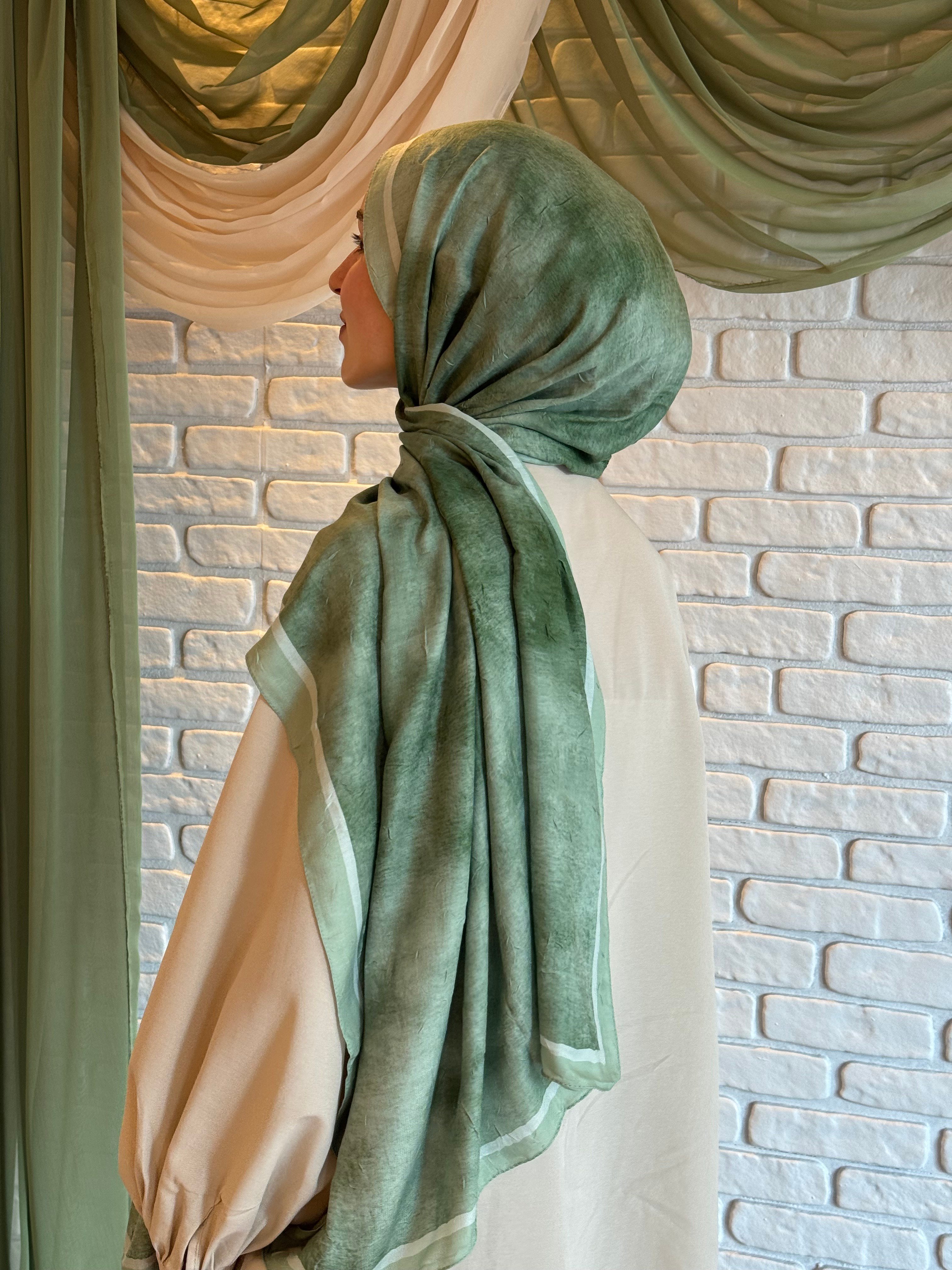 Degrade Desen Bambu Jakar  - Mint Yeşil