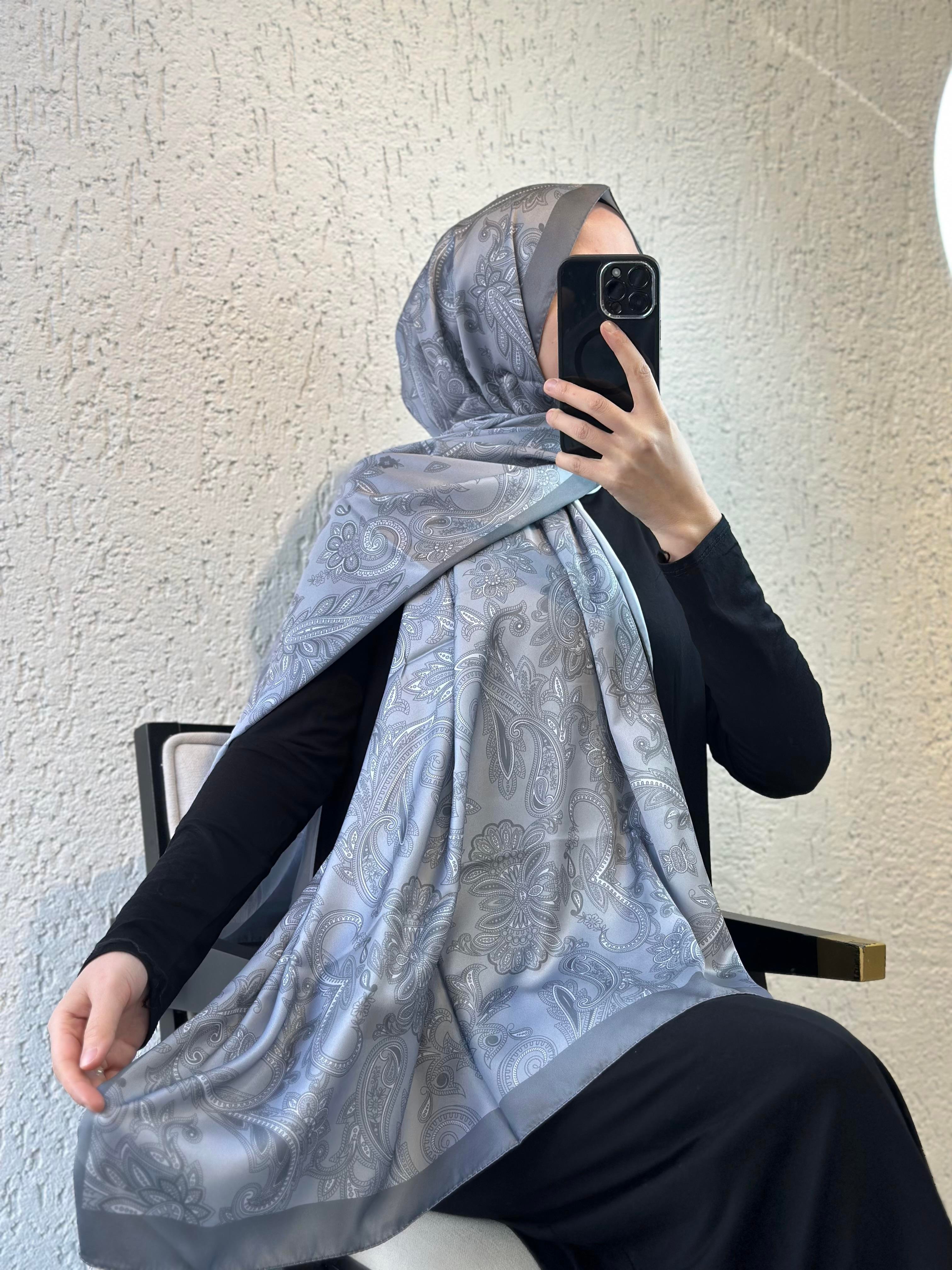 Eliz Desen Şal - Gri