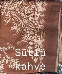 Lüx Bambu Jakar Şal - Sütlü Kahve