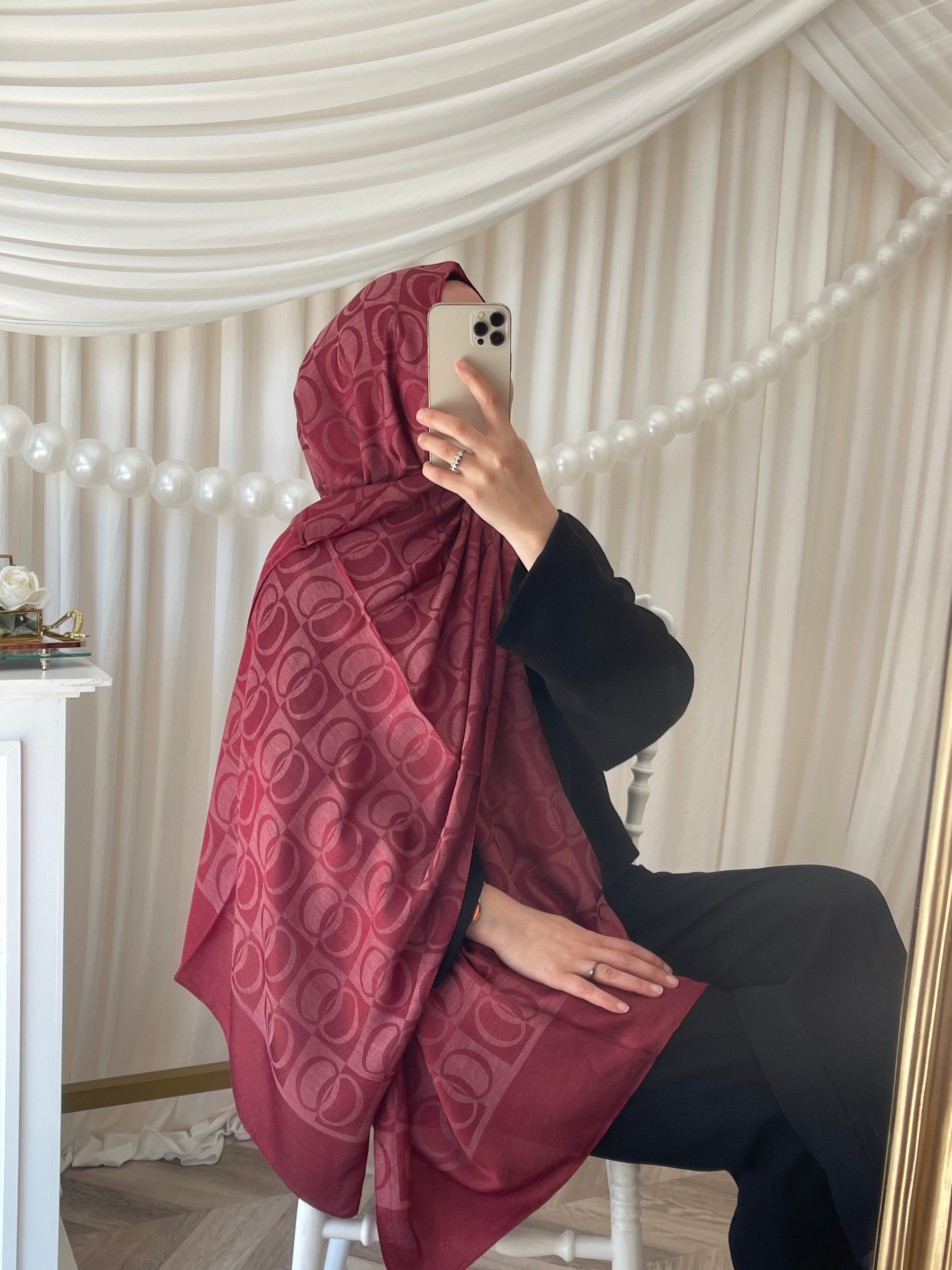 Muadil Marka Şal - Bordo