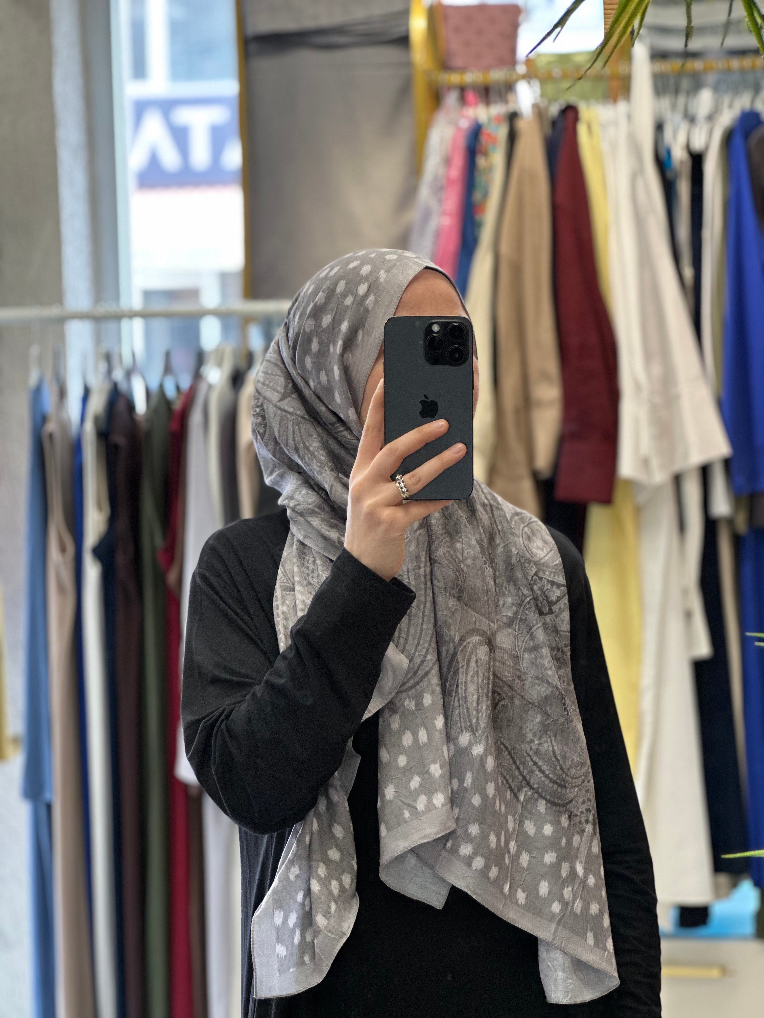 Puantiye Desen Bambu Jakar - Antrasit