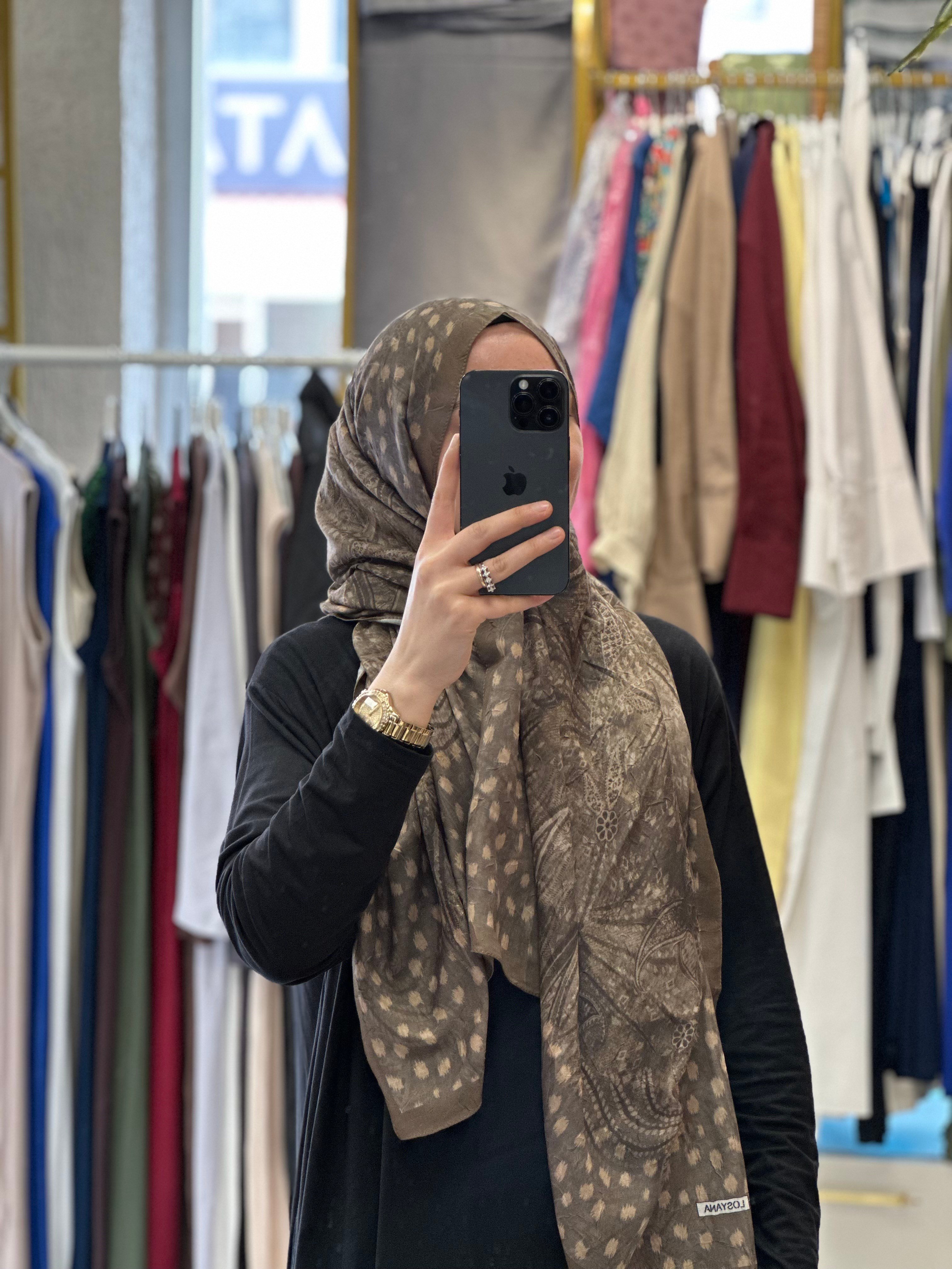 Puantiye Desen Bambu Jakar - Kahve