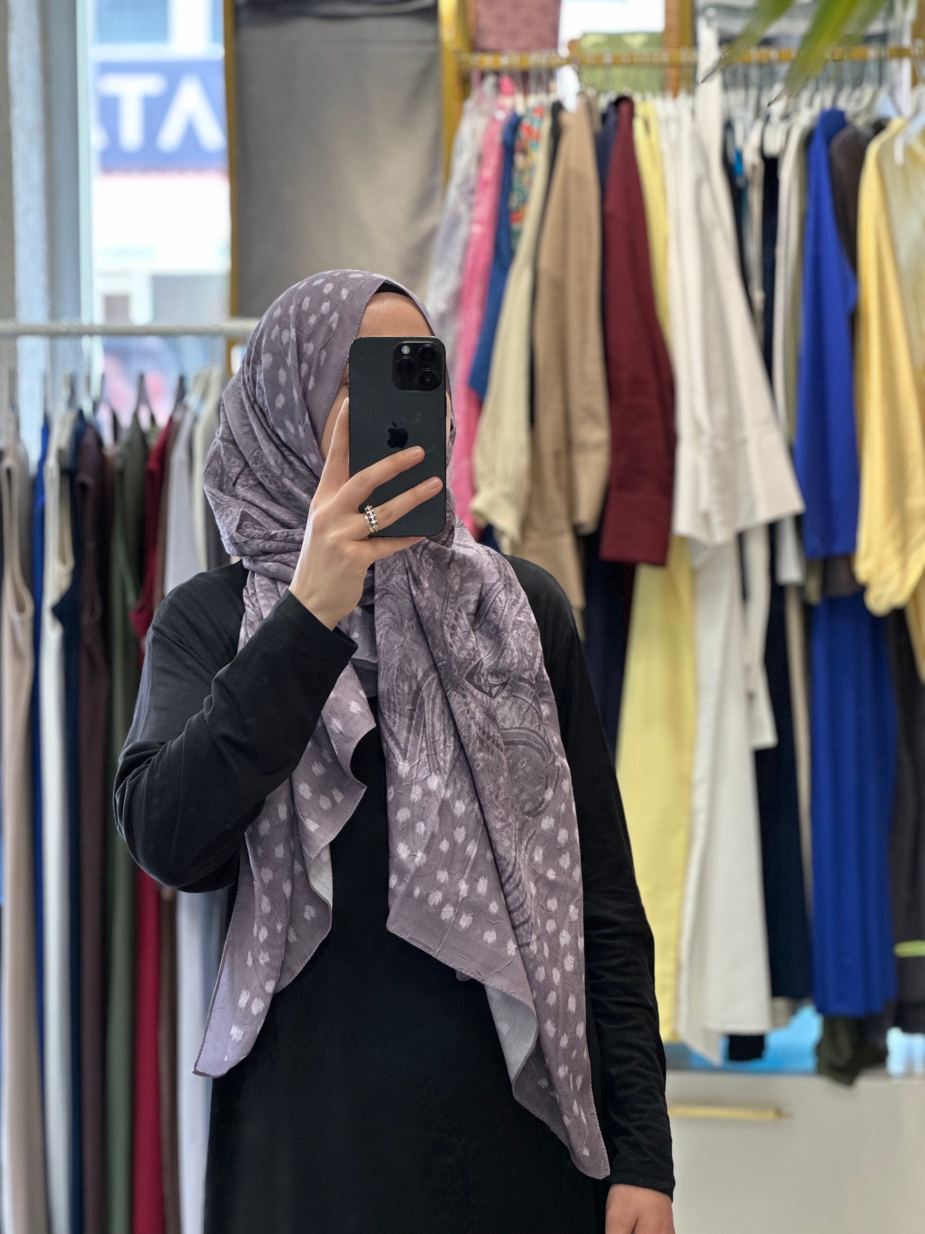Puantiye Desen Bambu Jakar - Lila
