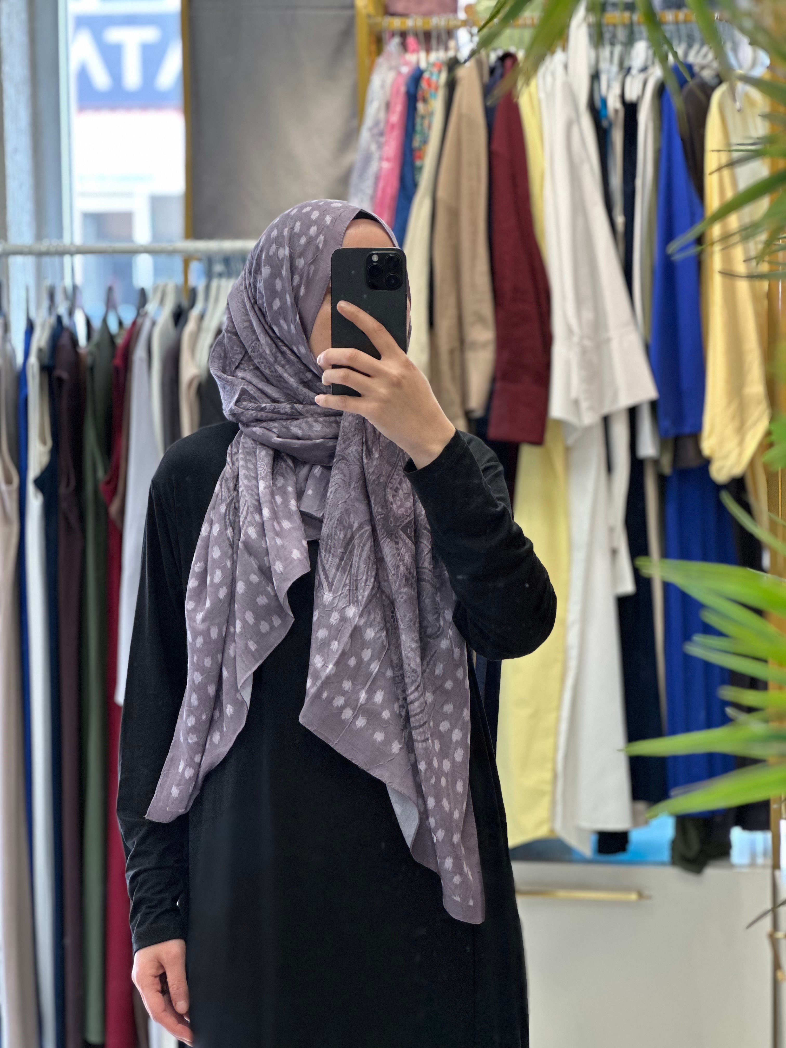 Puantiye Desen Bambu Jakar - Lila