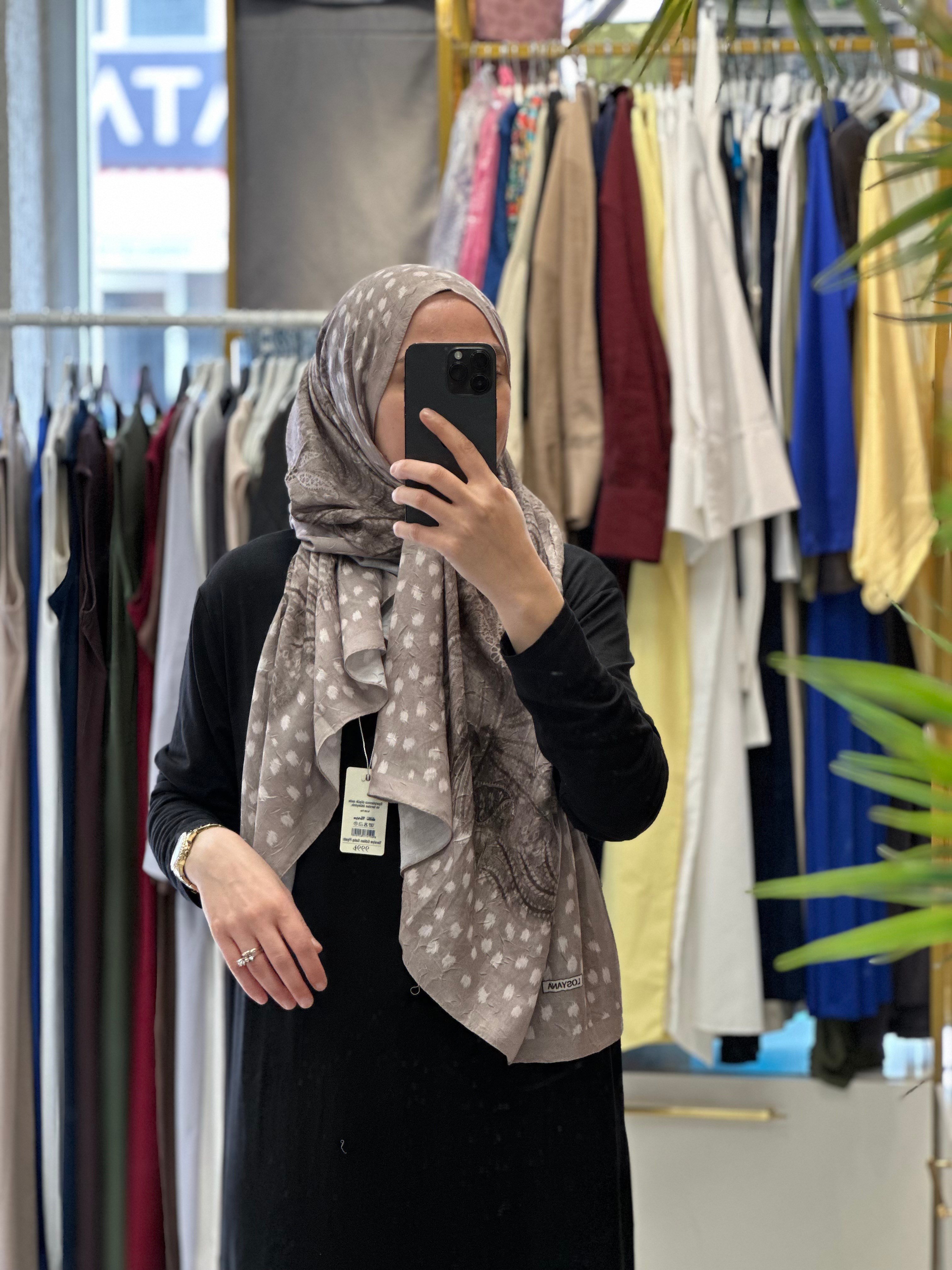 Puantiye Desen Bambu Jakar - Vizon