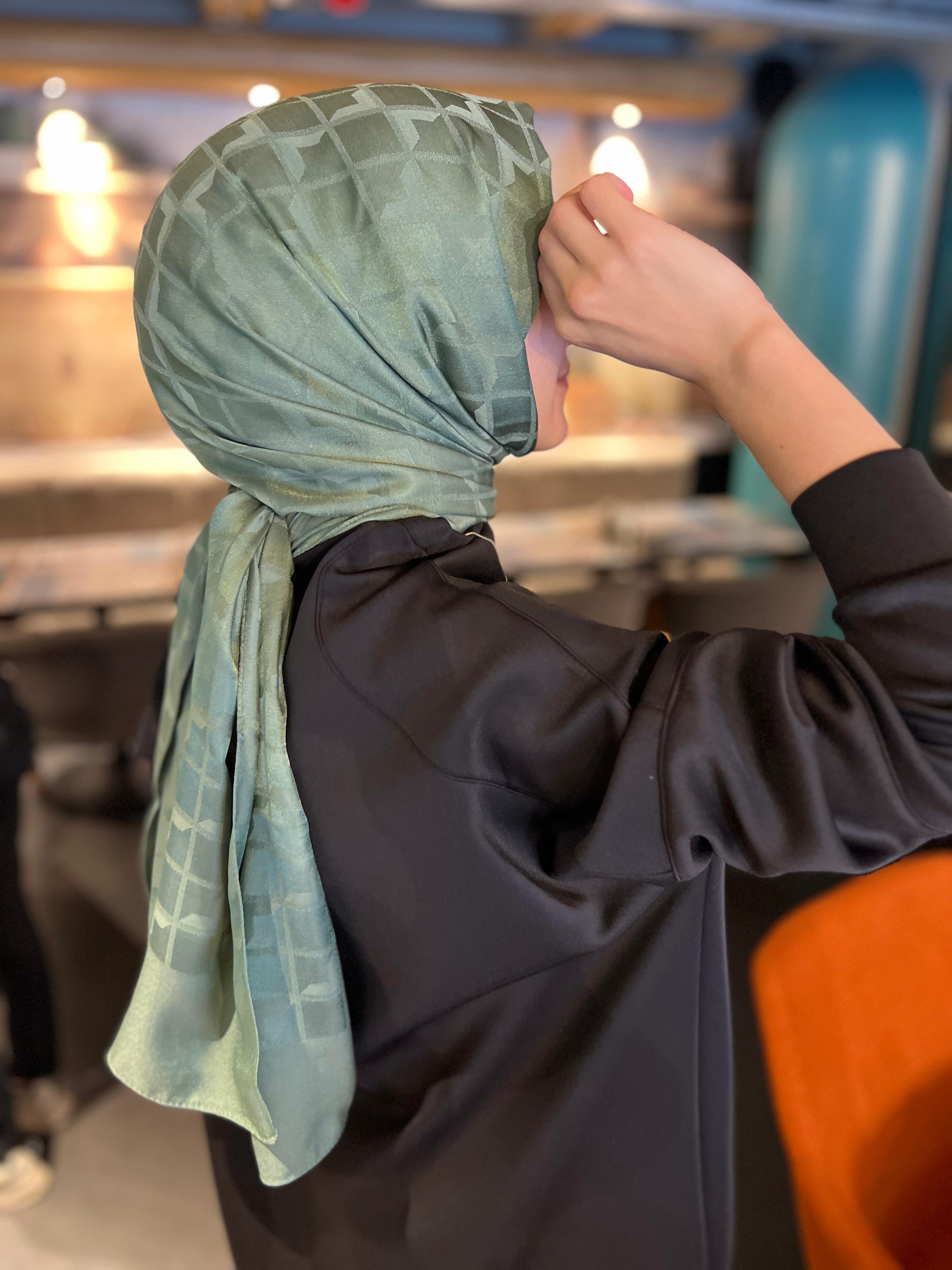 Tuba Desen Şal - Küf Yeşil