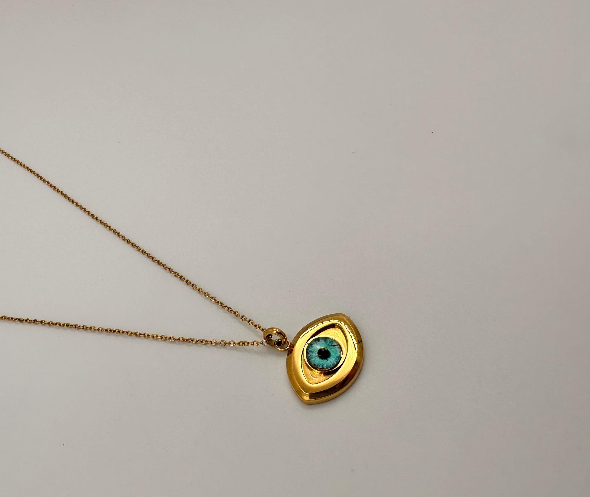 Çelik göz kolye gold 40-45 cm 00643